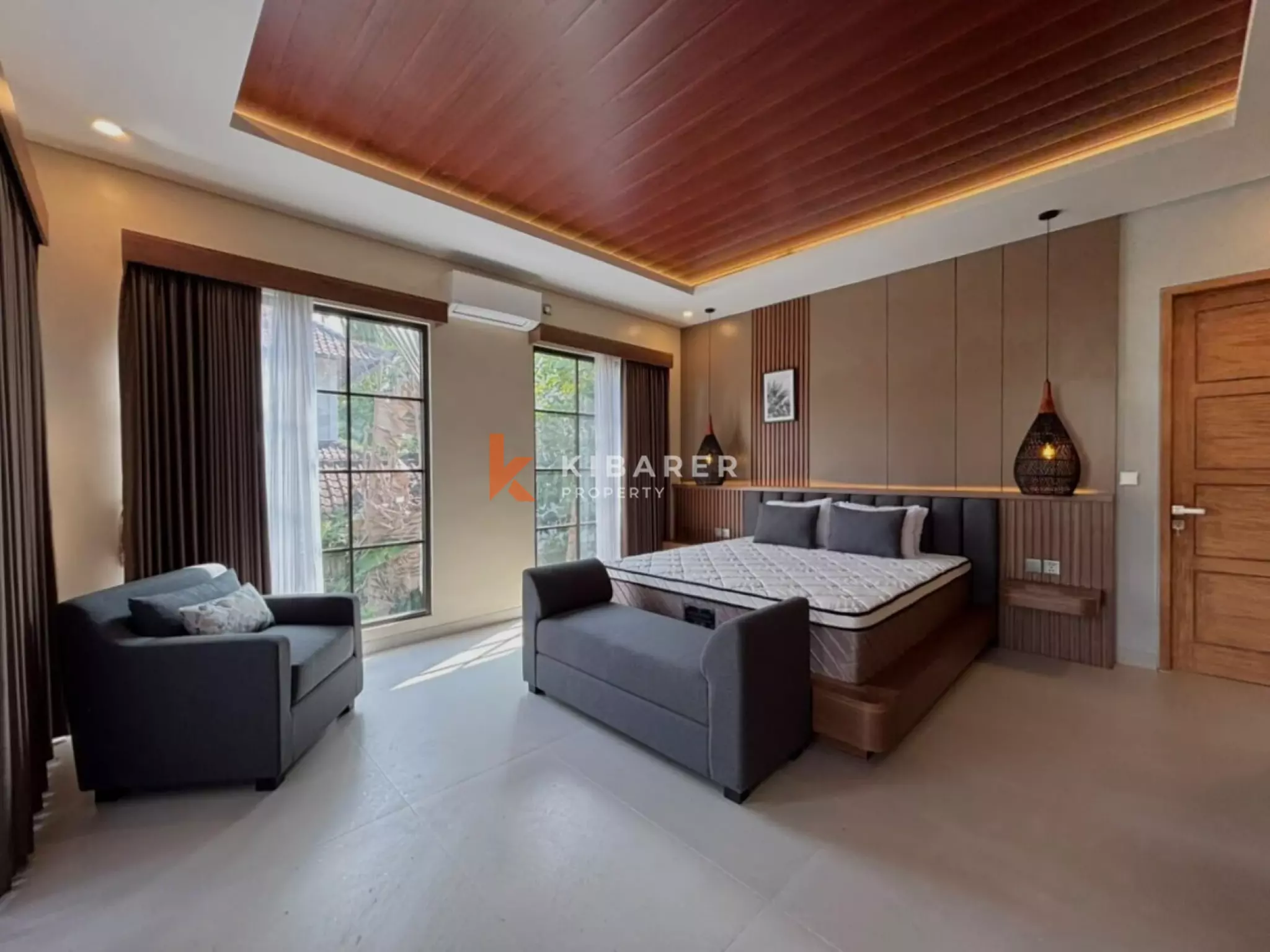 Villa balinaise paisible de 3 chambres avec bureau et cadre tropical à Umalas