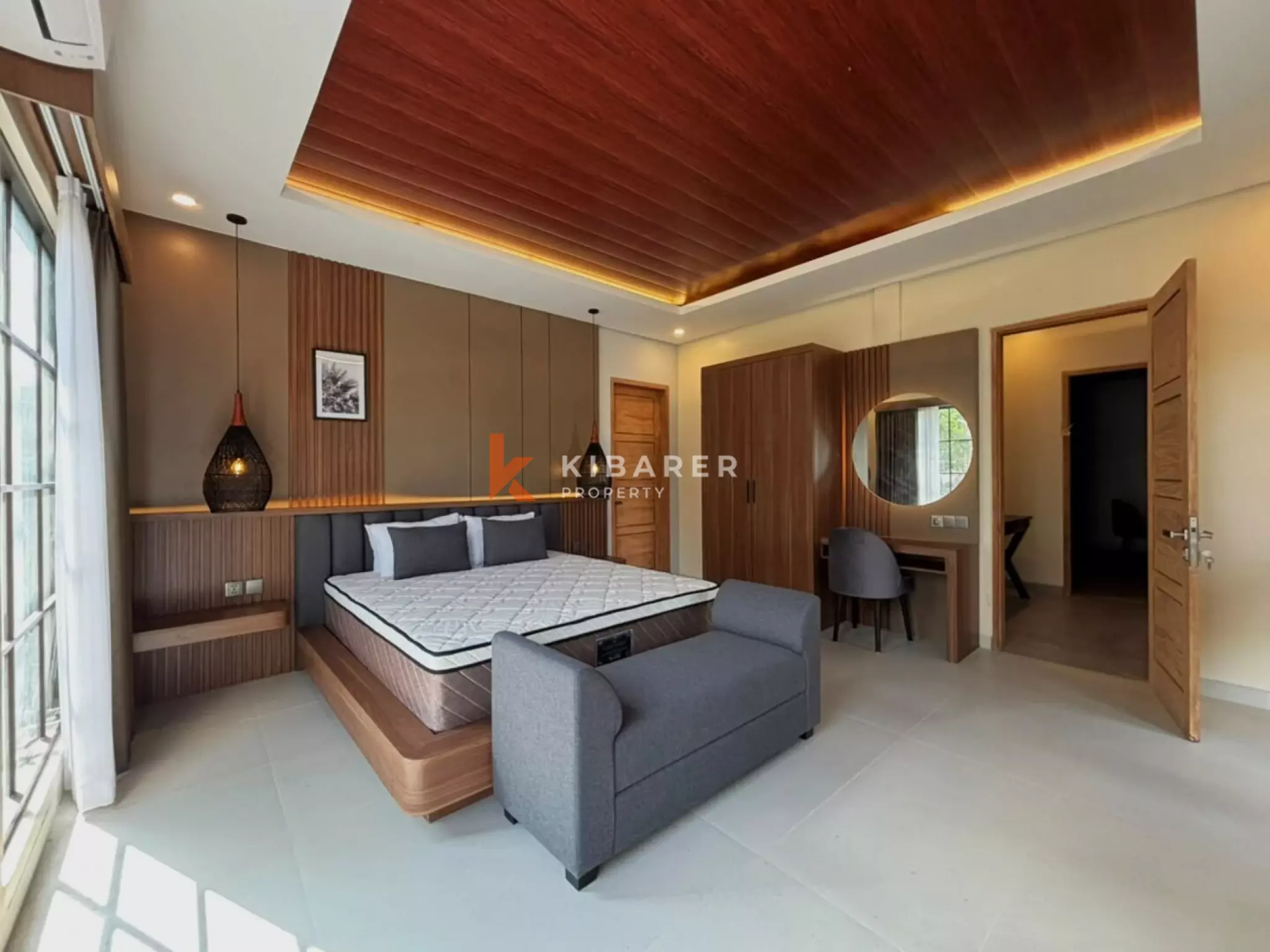 Villa balinaise paisible de 3 chambres avec bureau et cadre tropical à Umalas