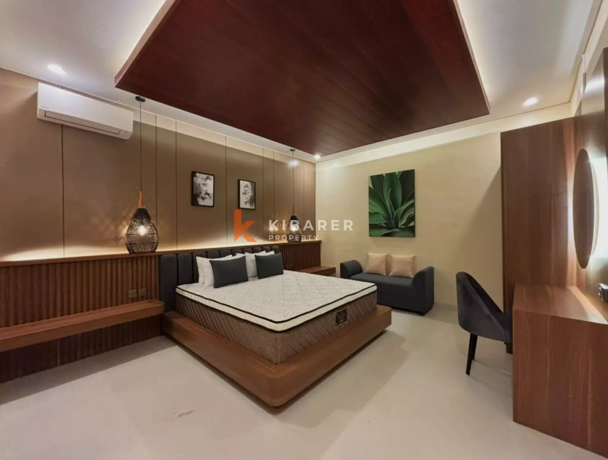 Villa balinaise paisible de 3 chambres avec bureau et cadre tropical à Umalas
