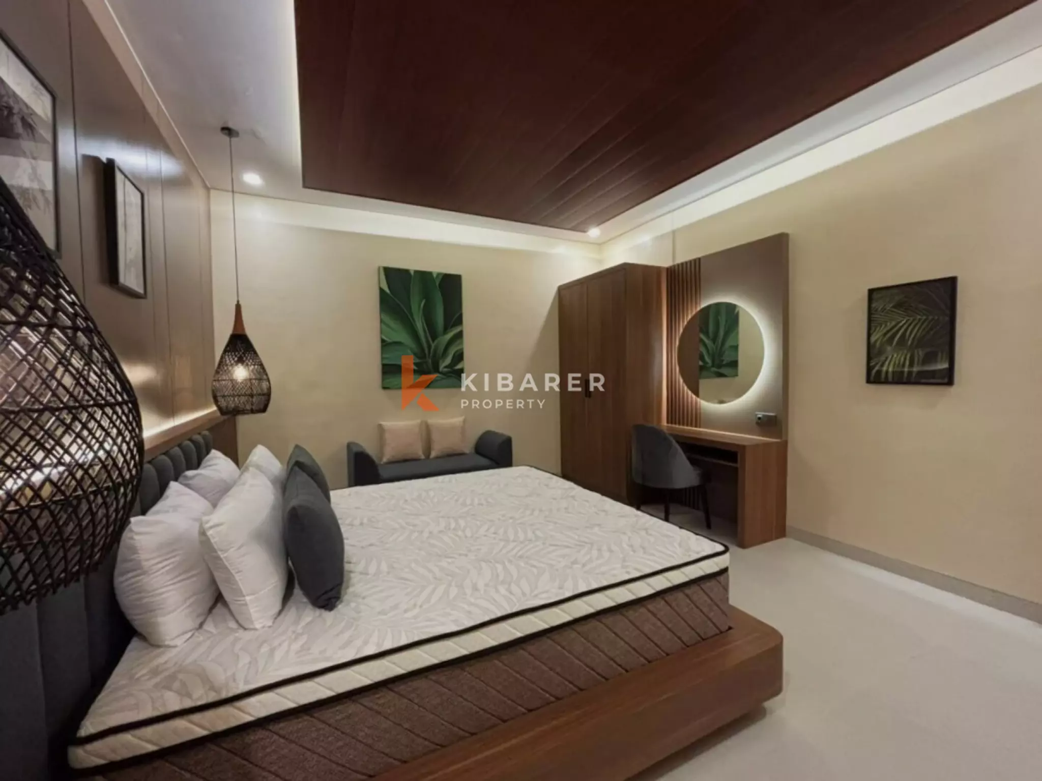 Villa balinaise paisible de 3 chambres avec bureau et cadre tropical à Umalas