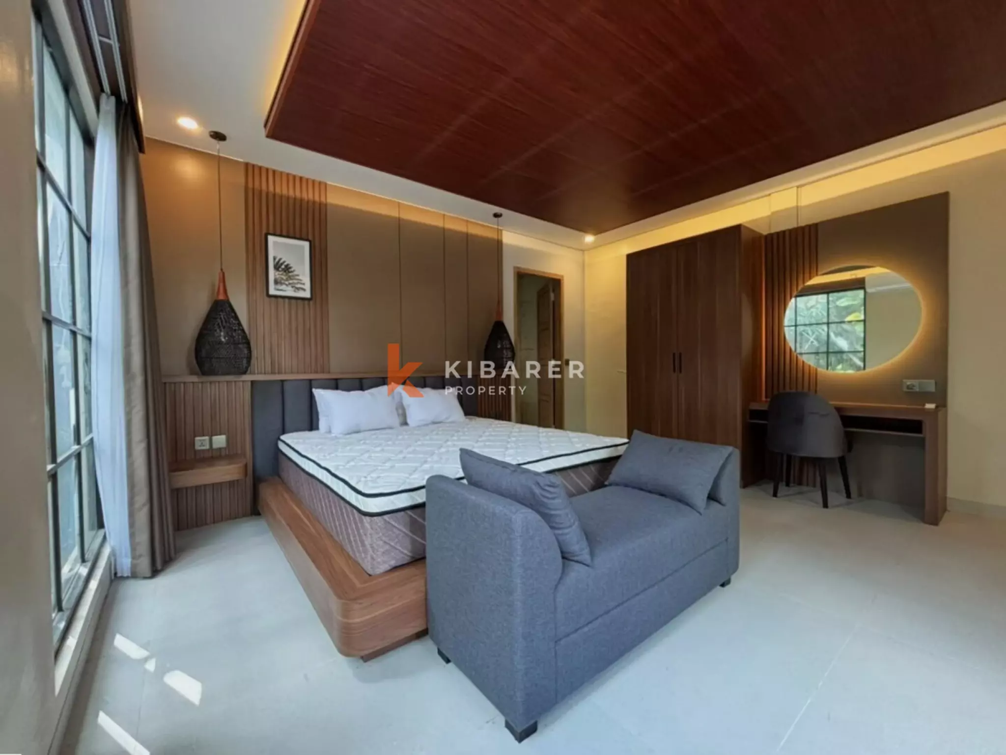 Villa balinaise paisible de 3 chambres avec bureau et cadre tropical à Umalas