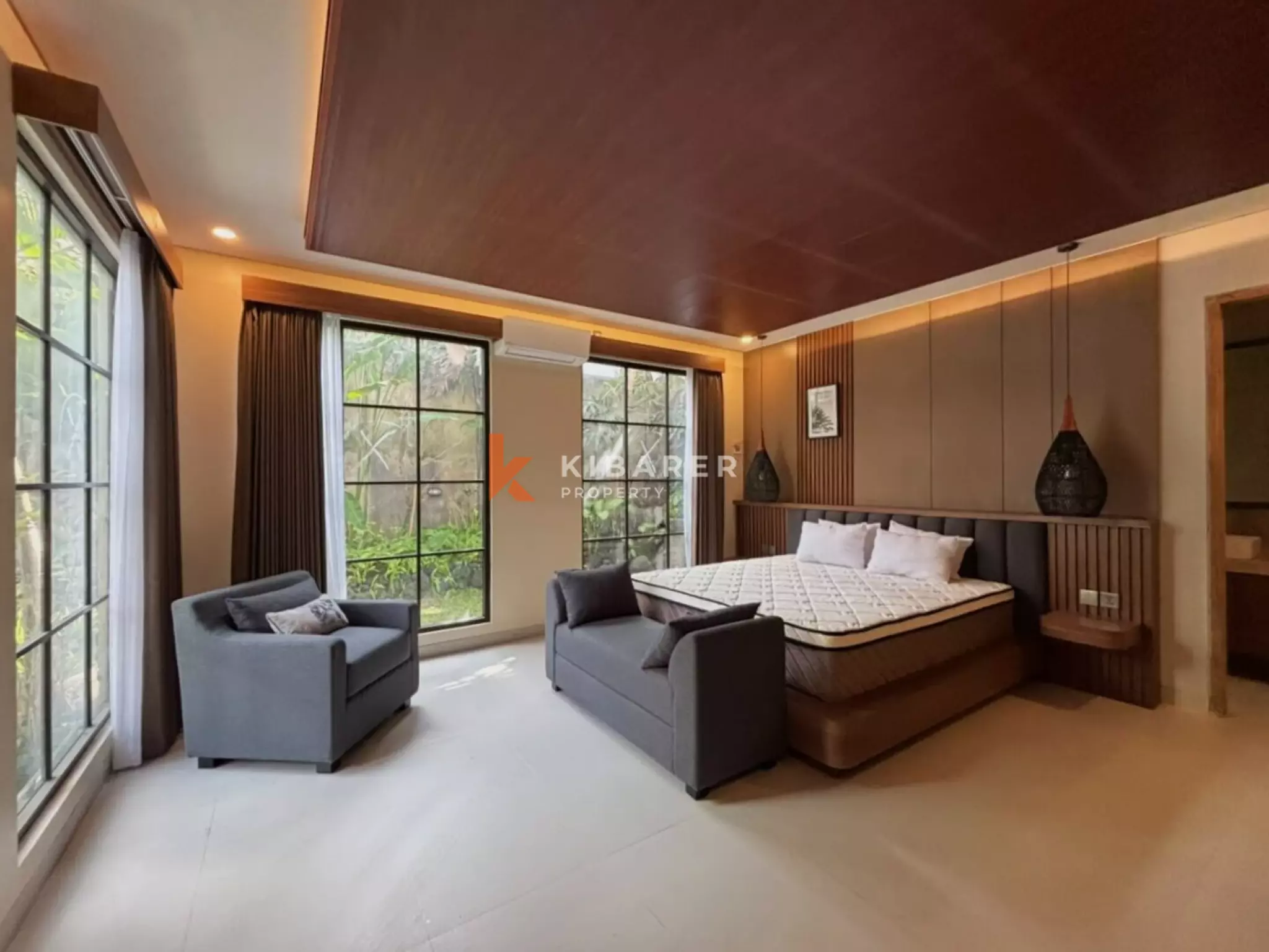 Villa balinaise paisible de 3 chambres avec bureau et cadre tropical à Umalas