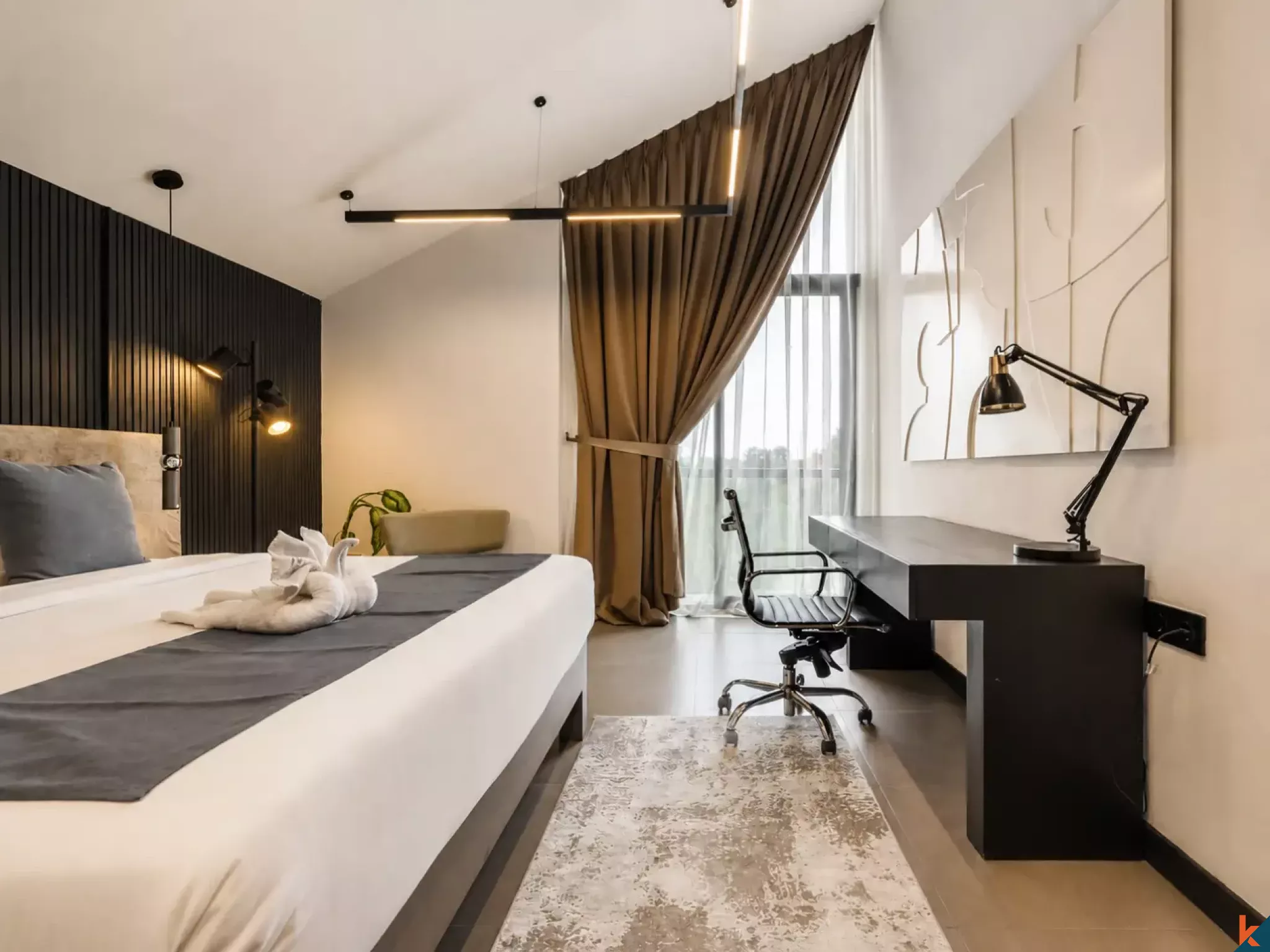 Magnifique villa de trois chambres à louer à Umalas