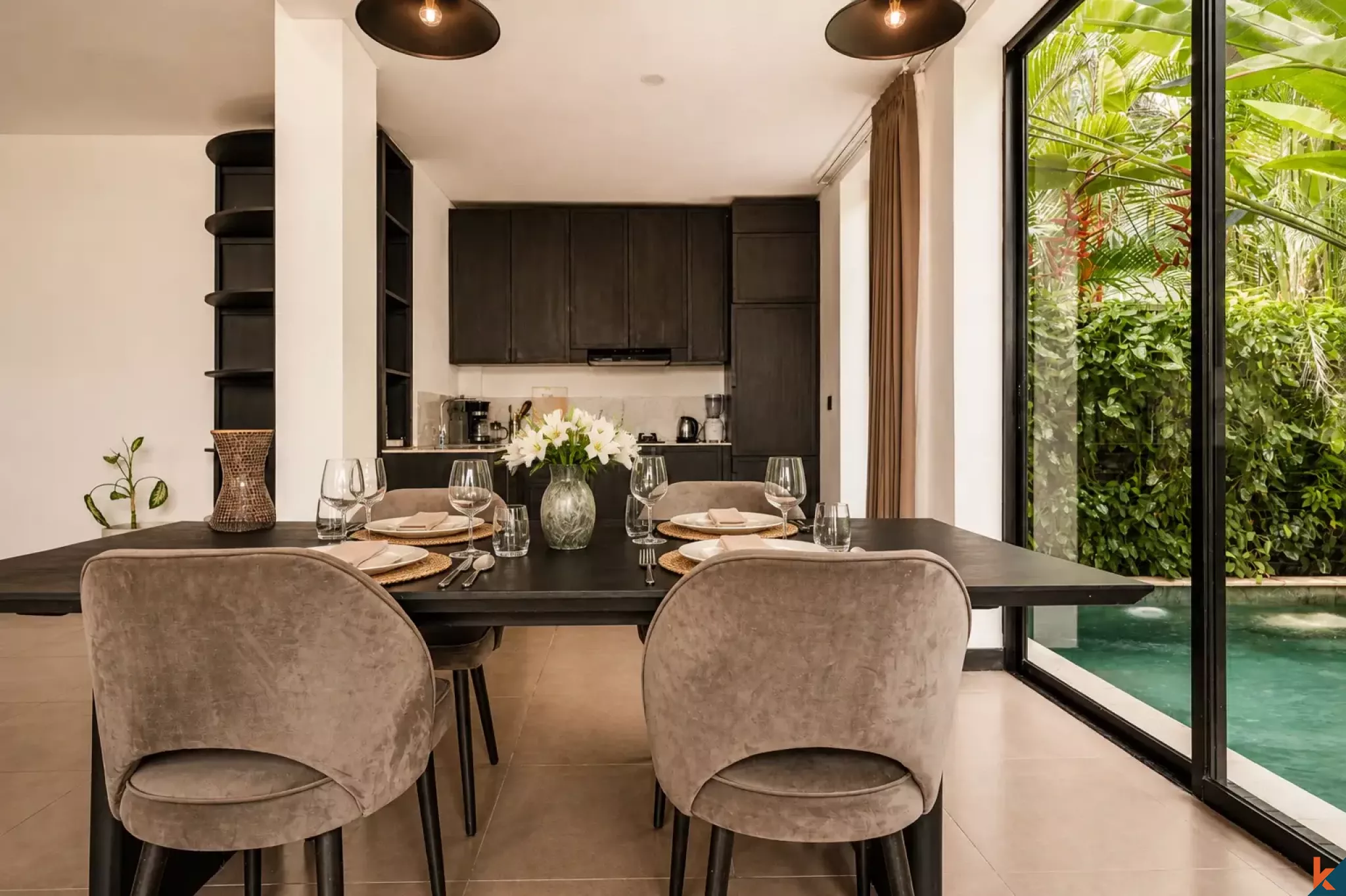 Magnifique villa de trois chambres à louer à Umalas