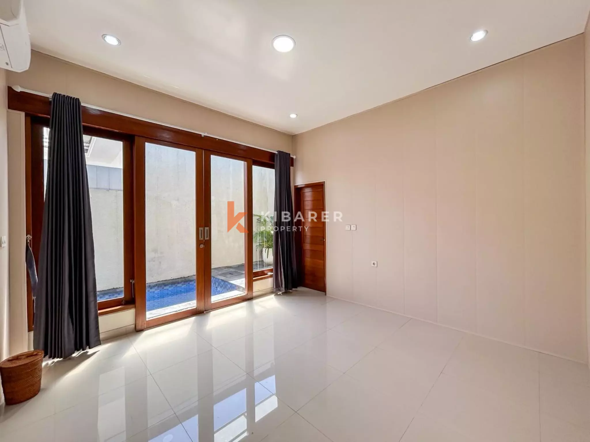 Modern Two-Bedroom Unfurnished Enclosed Villa with Private Pool for Rent in Kerobokan