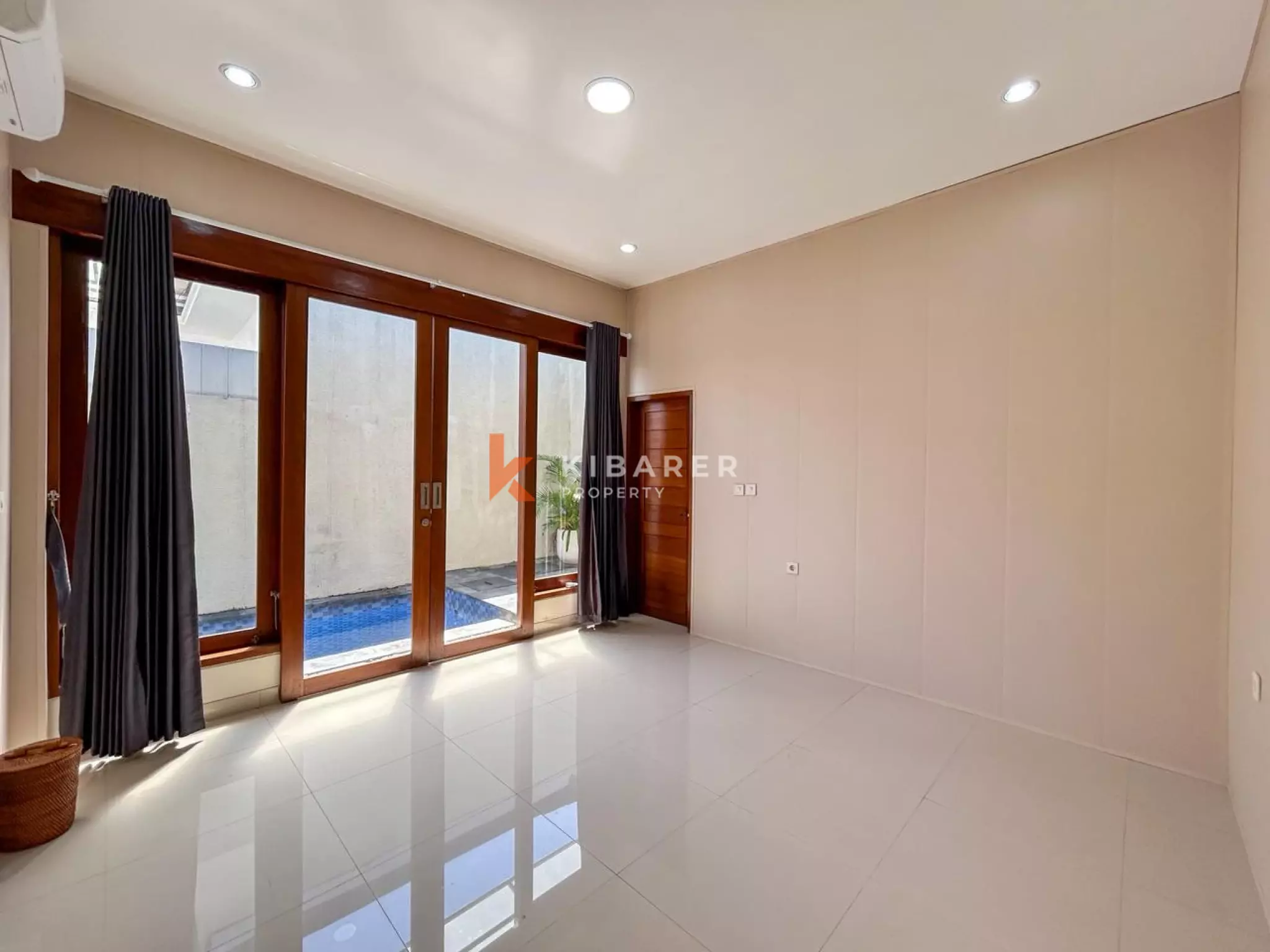Modern Two-Bedroom Unfurnished Enclosed Villa with Private Pool for Rent in Kerobokan