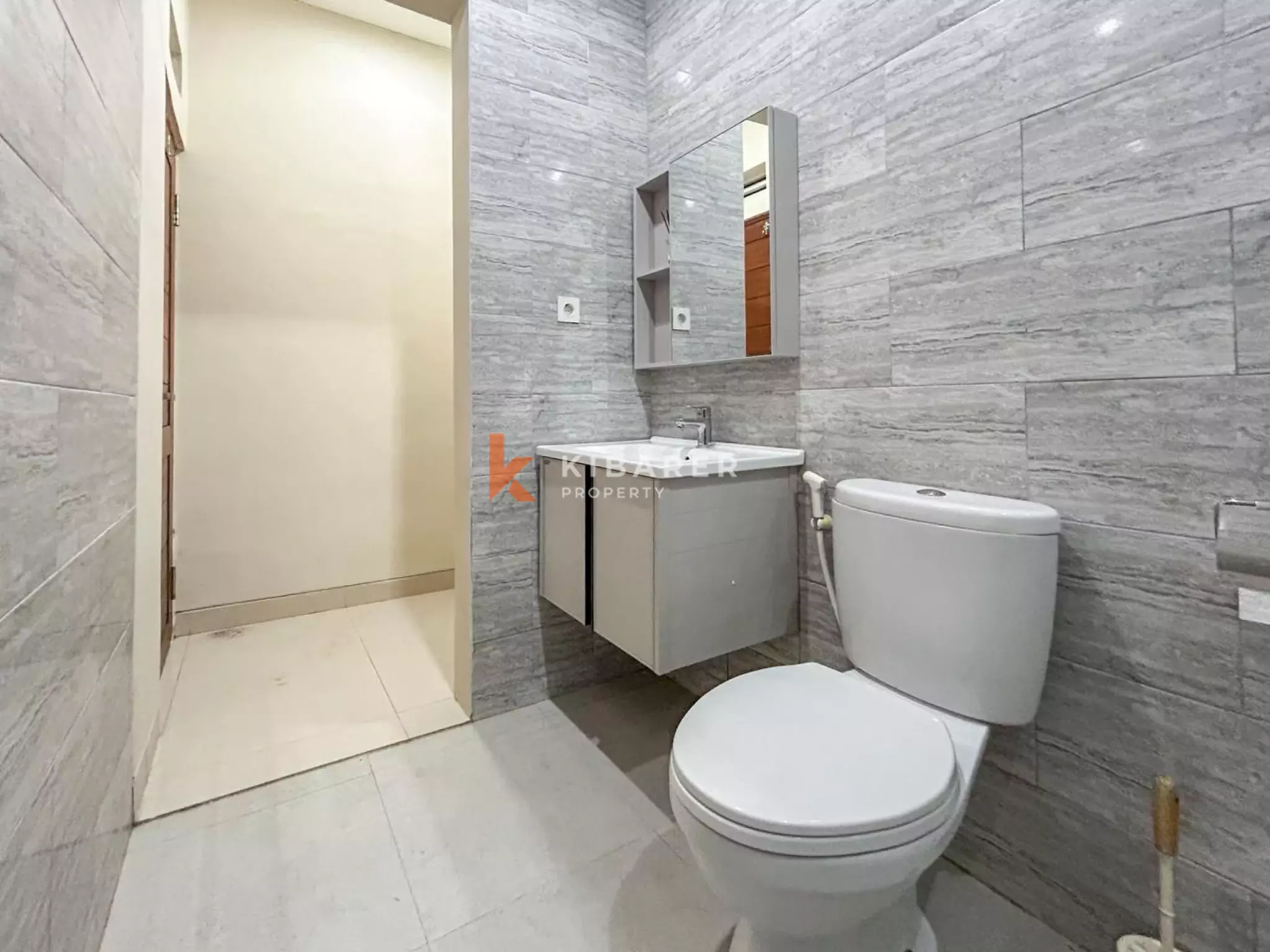 Modern Two-Bedroom Unfurnished Enclosed Villa with Private Pool for Rent in Kerobokan