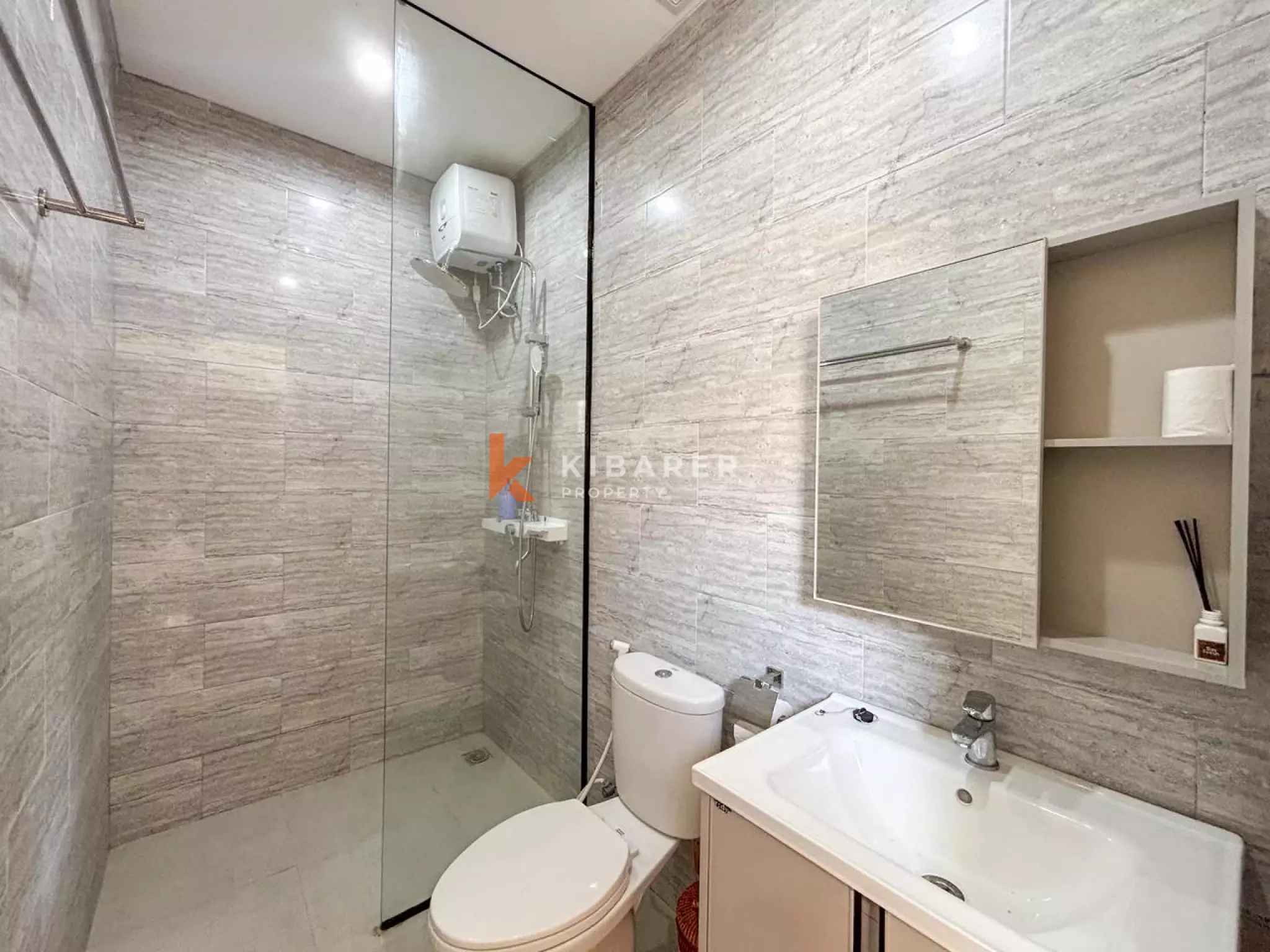 Modern Two-Bedroom Unfurnished Enclosed Villa with Private Pool for Rent in Kerobokan