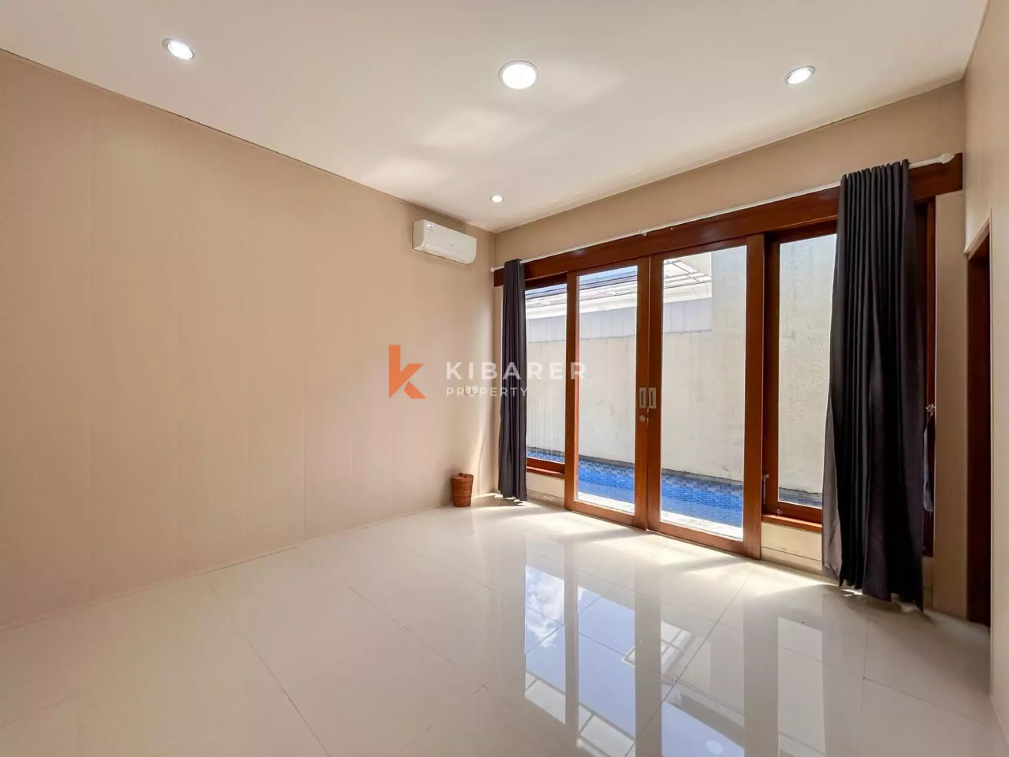 Modern Two-Bedroom Unfurnished Enclosed Villa with Private Pool for Rent in Kerobokan