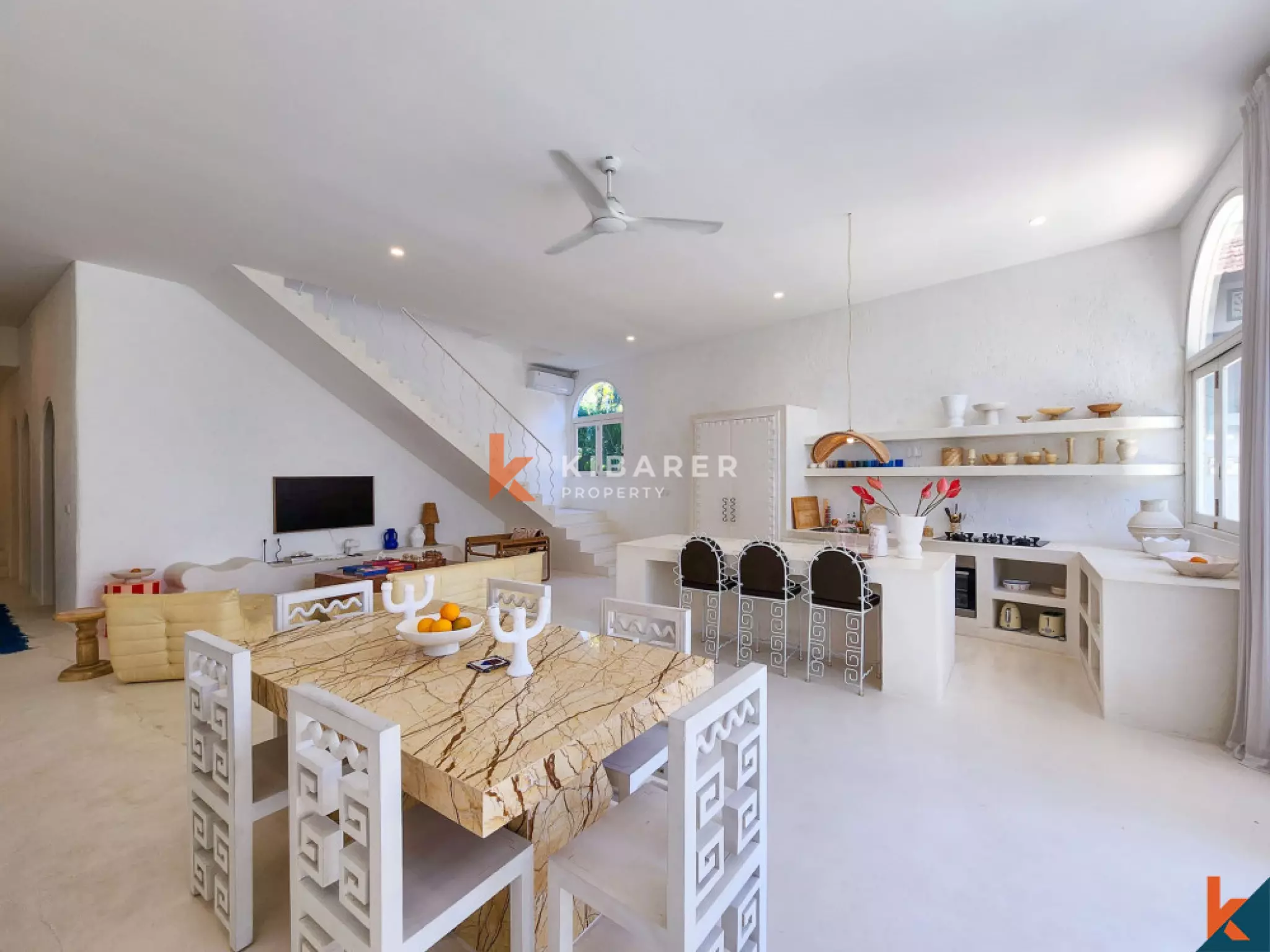Luxurious Mediterannean Three-bed Villas with Private Pool and Stunning Rice Field Views
