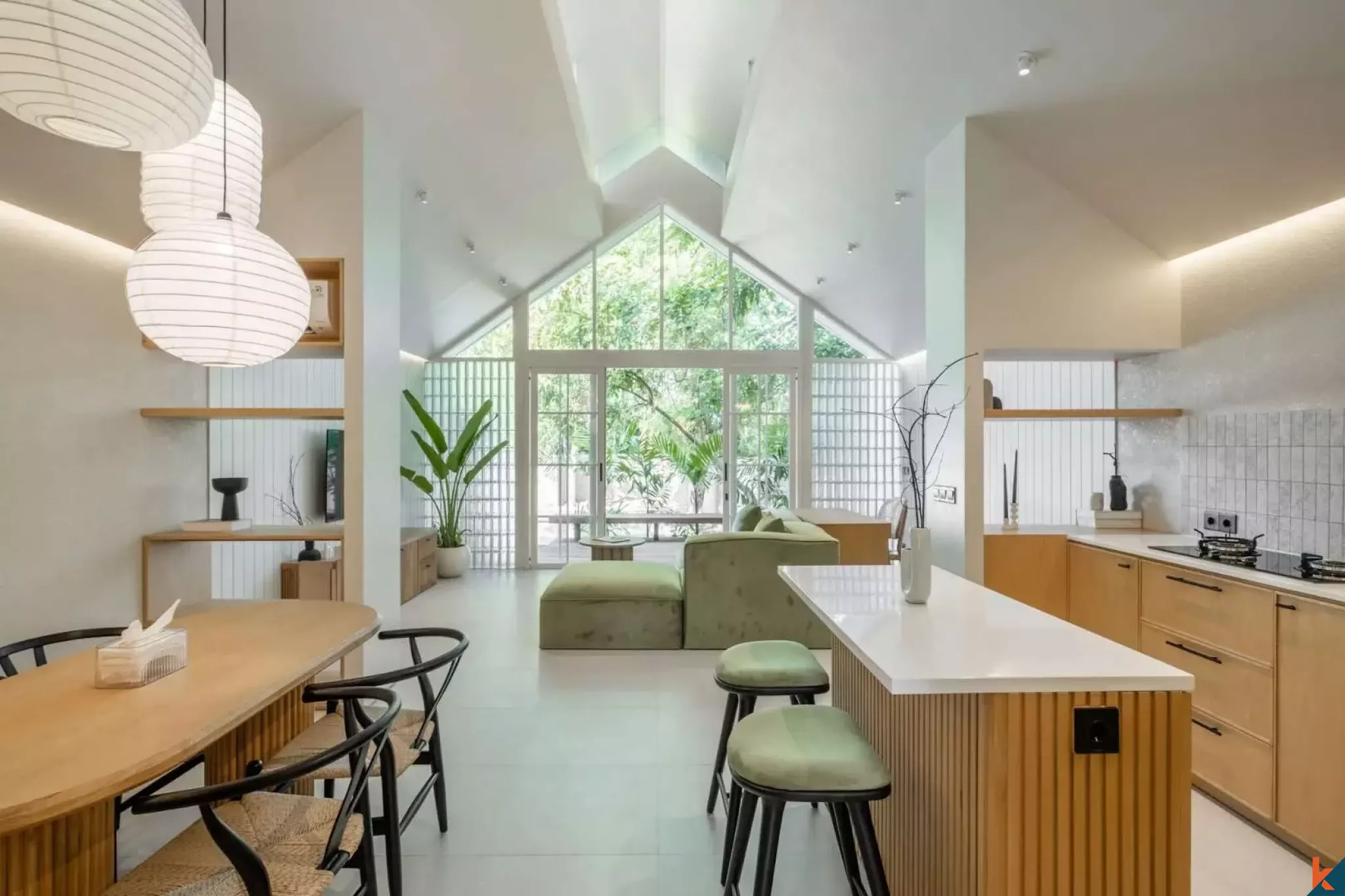 Vila Tropis Modern Satu Kamar Tidur di dalam Kompleks Resor di Jimbaran