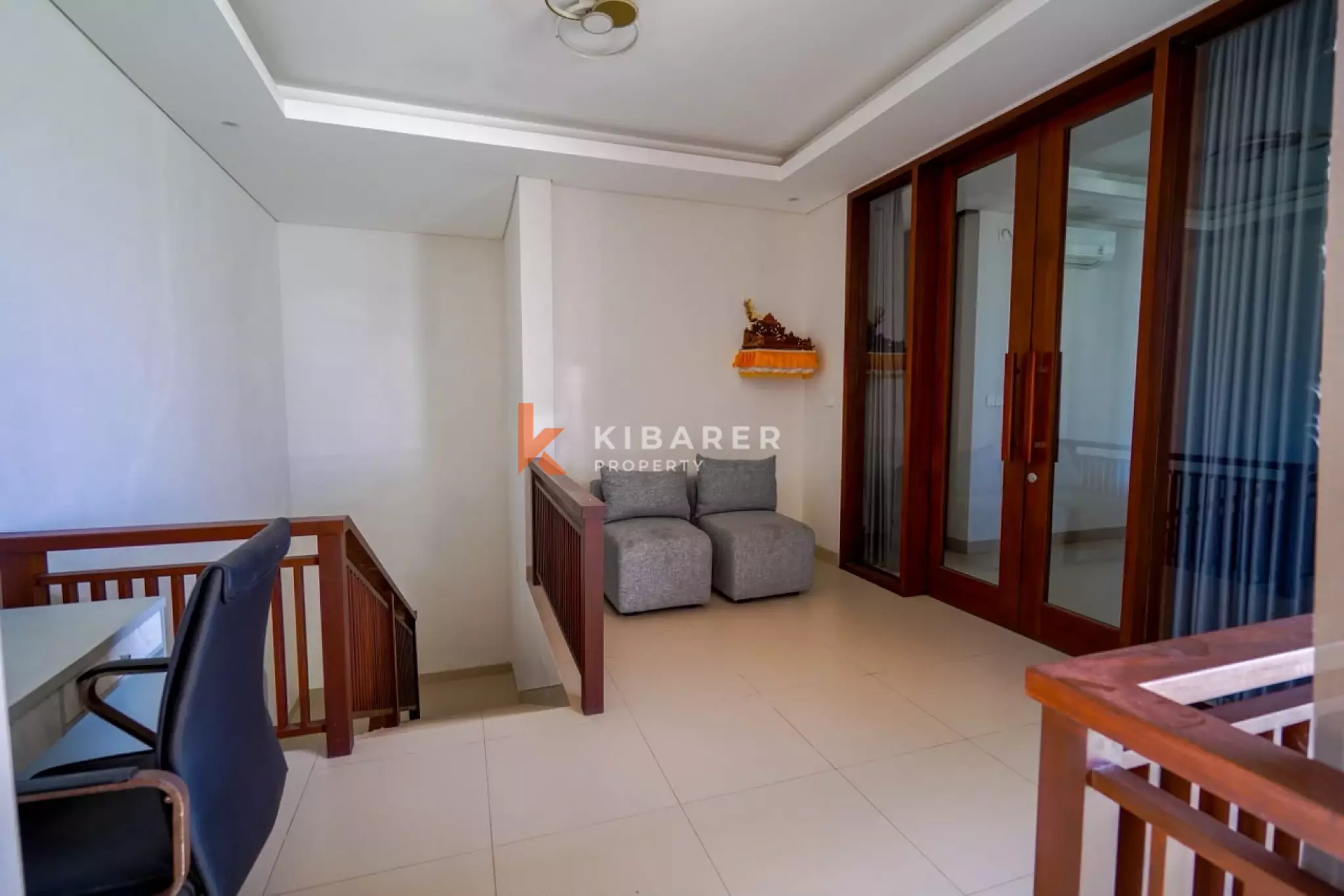 Vila Tiga Kamar Tidur Berperabotan Lengkap dengan Ruang Tertutup di Cemagi