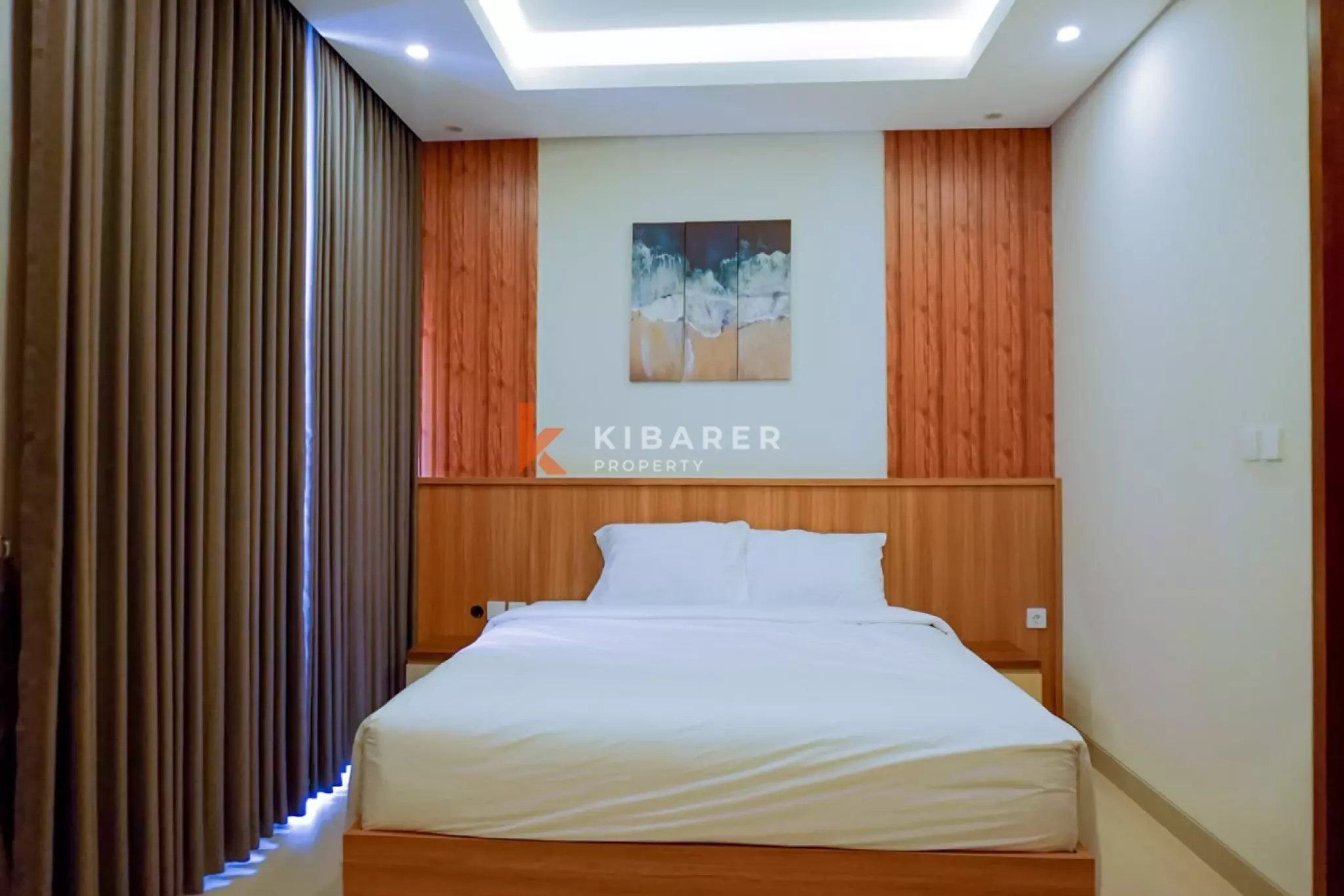 Vila Tiga Kamar Tidur Berperabotan Lengkap dengan Ruang Tertutup di Cemagi