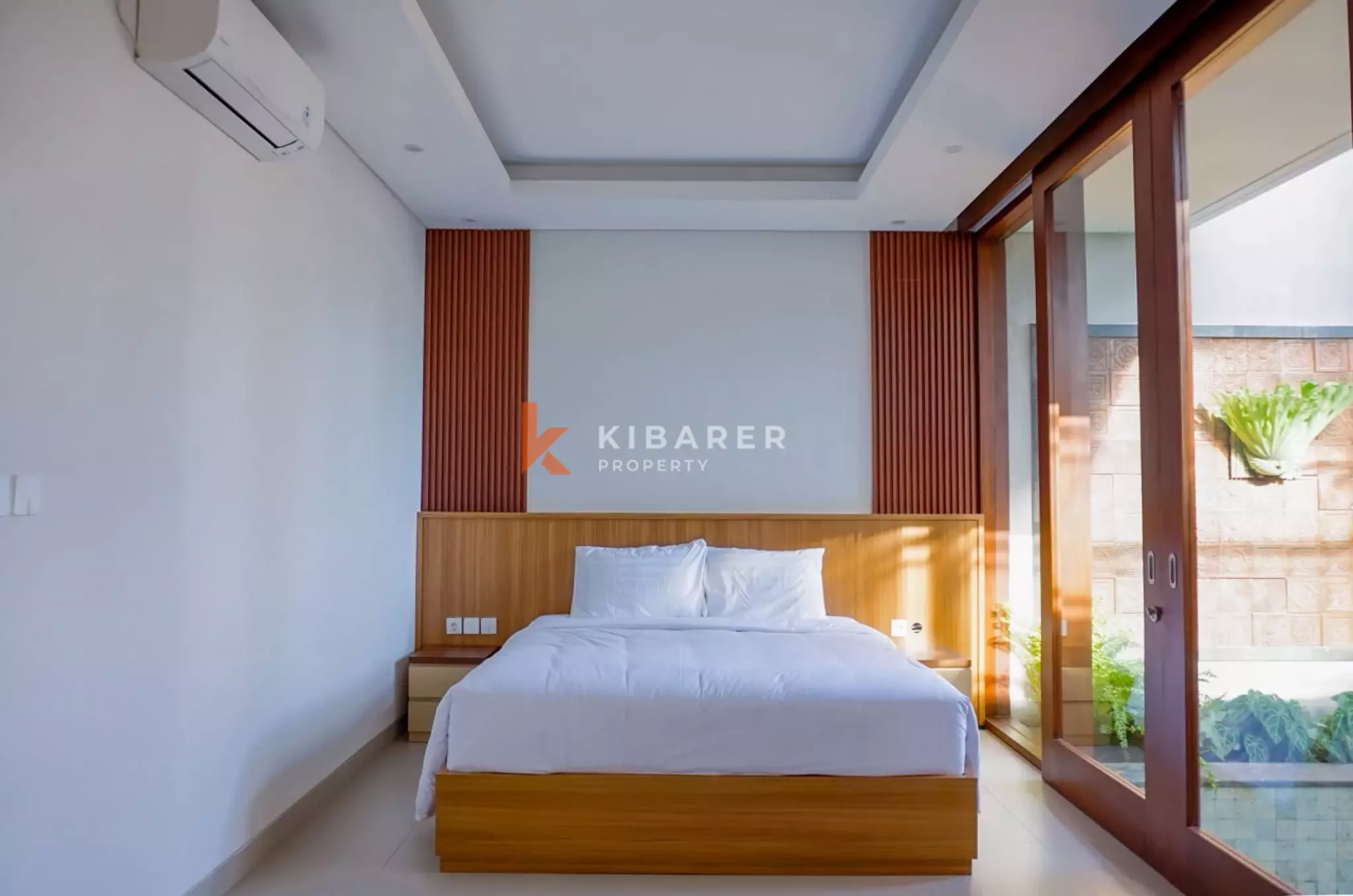 Vila Tiga Kamar Tidur Berperabotan Lengkap dengan Ruang Tertutup di Cemagi