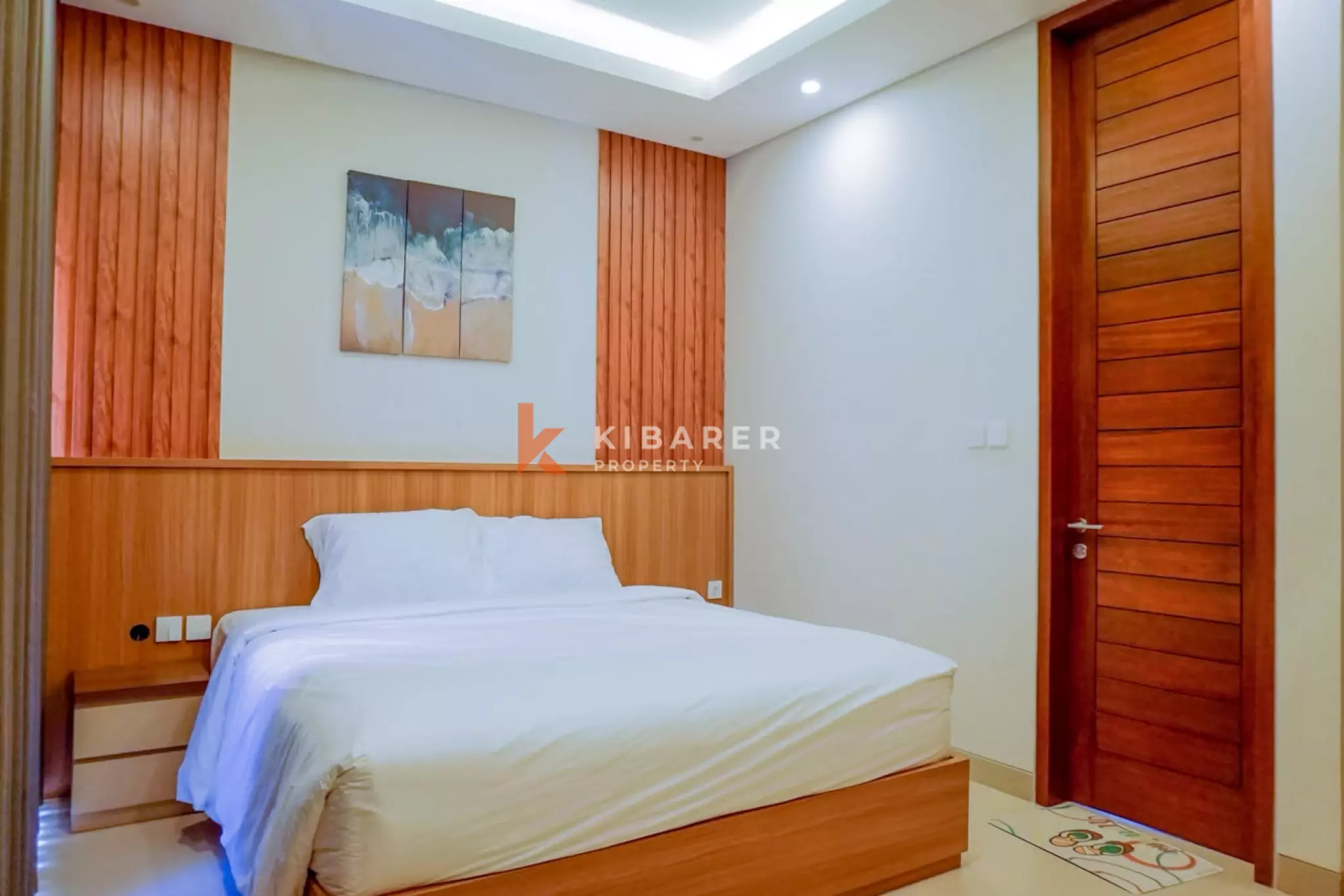 Vila Tiga Kamar Tidur Berperabotan Lengkap dengan Ruang Tertutup di Cemagi