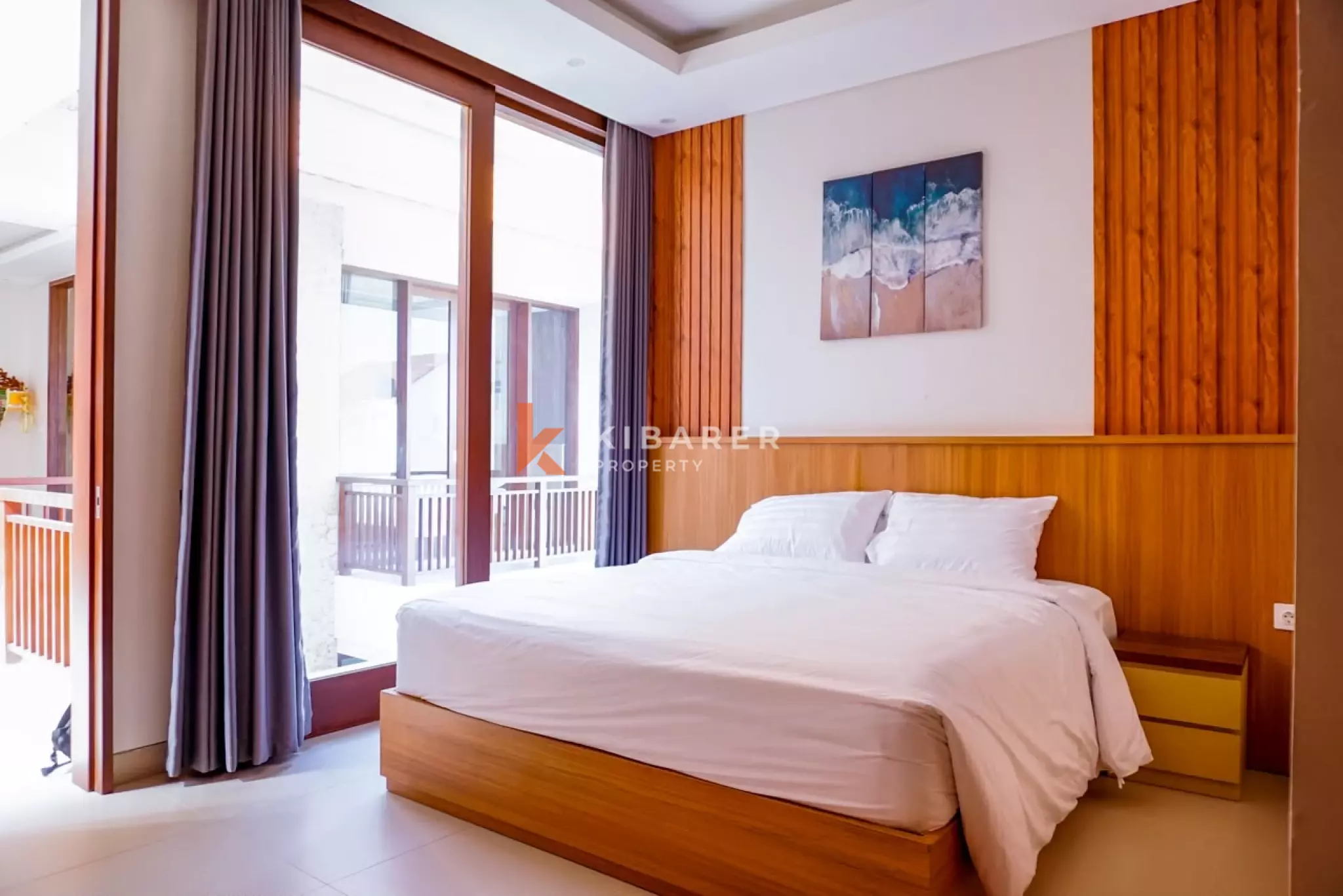 Vila Tiga Kamar Tidur Berperabotan Lengkap dengan Ruang Tertutup di Cemagi