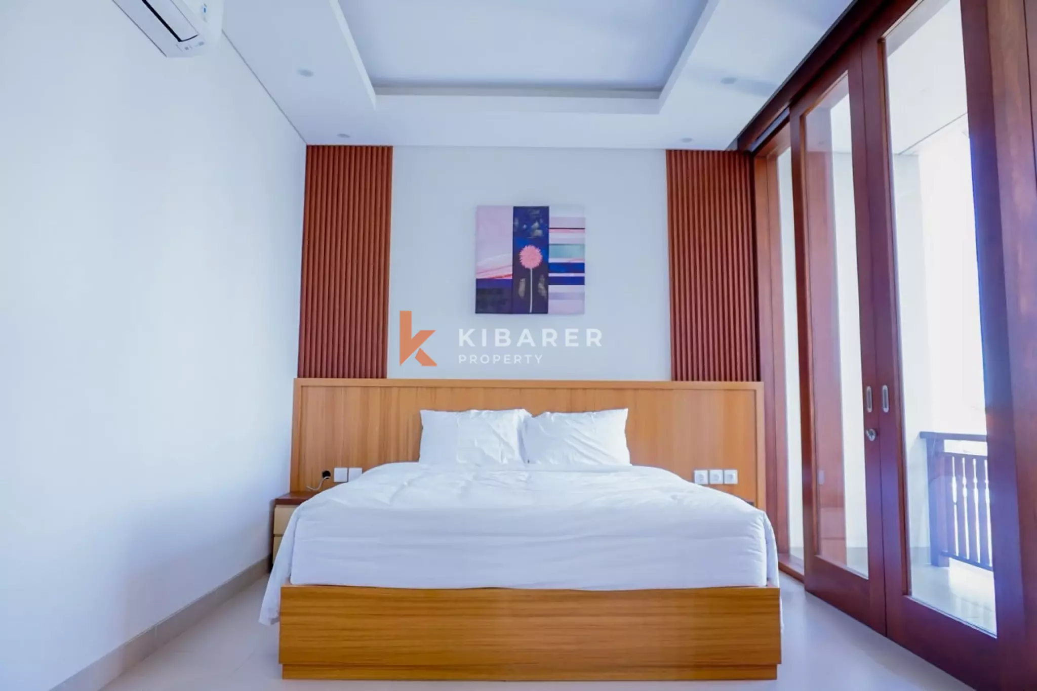 Vila Tiga Kamar Tidur Berperabotan Lengkap dengan Ruang Tertutup di Cemagi