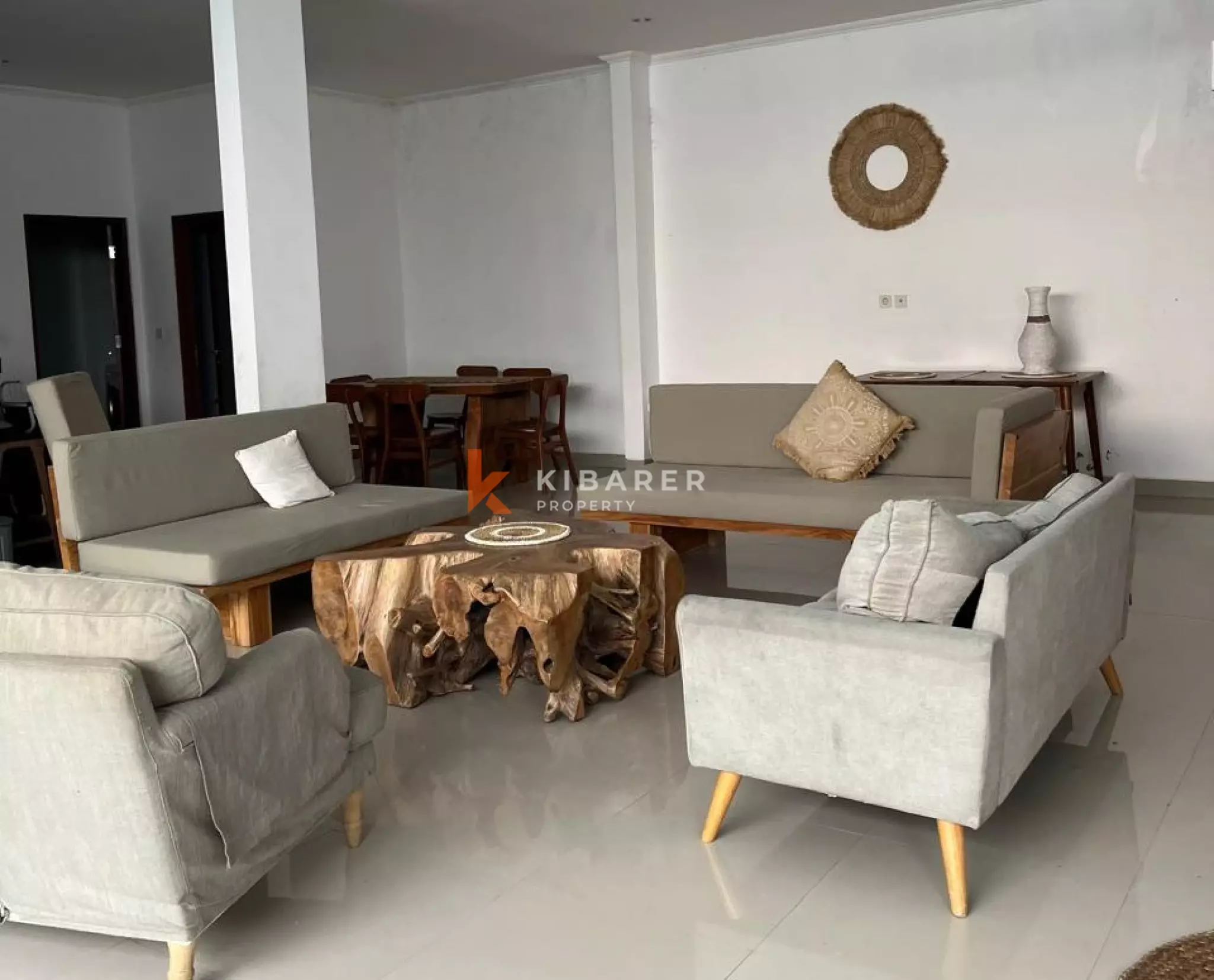 Charming Three-Bedroom Semi Furnished Villa Situated in Kerobokan
