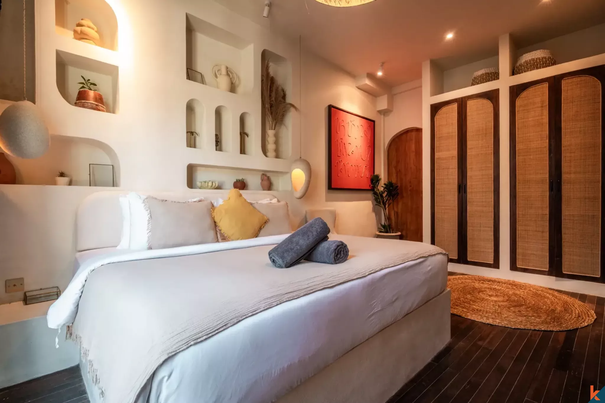 Villa unique de style industriel de trois chambres avec jacuzzi sur le toit à Canggu, en bail emphytéotique