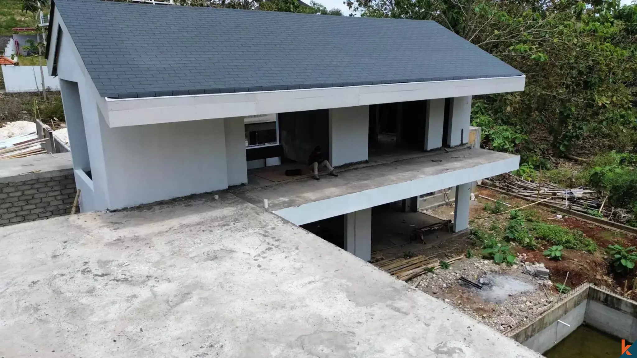 Les 4 terrains stratégiques sont des terrains en location avec un projet de villas existant à Ungasan