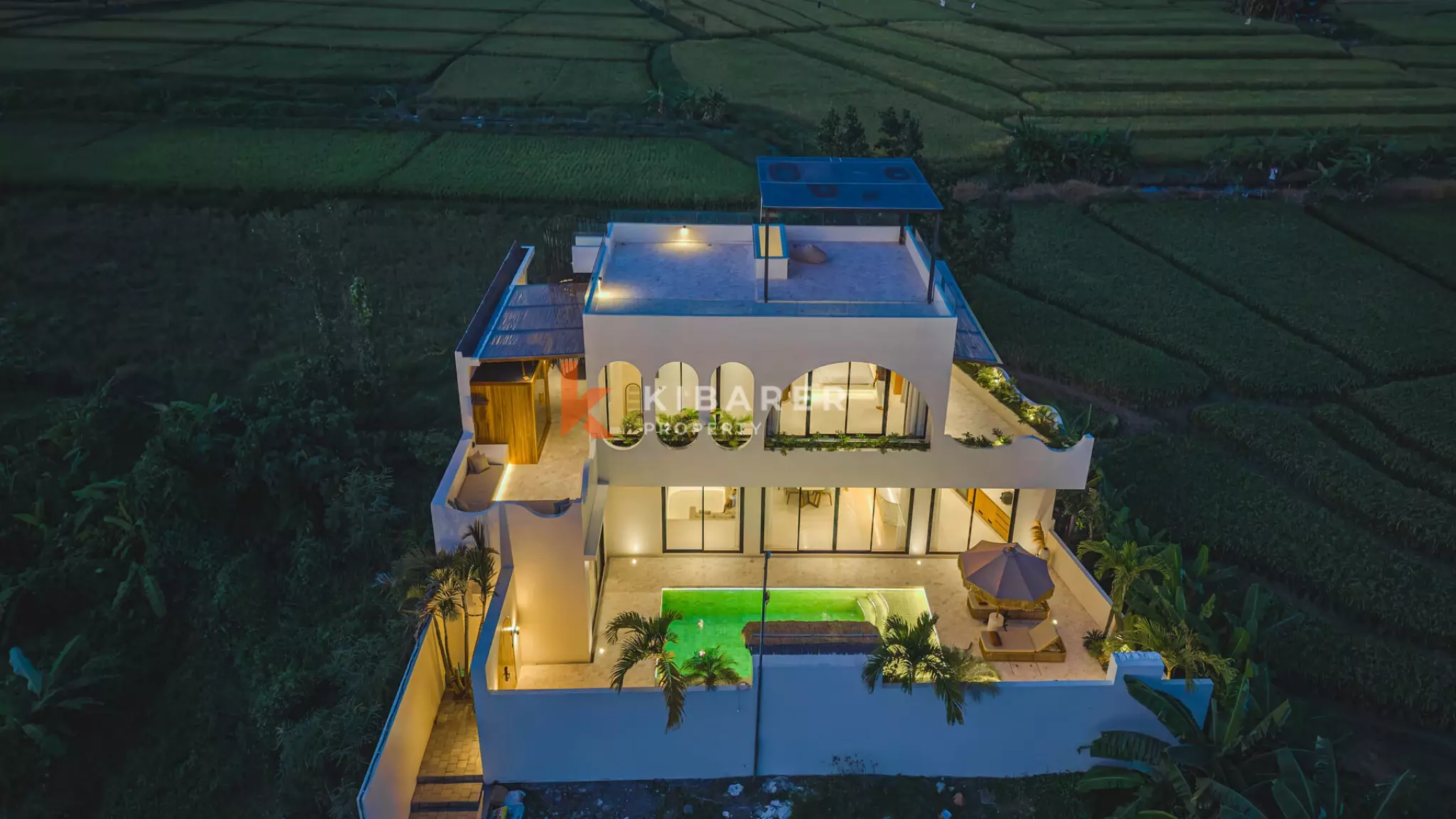 Mediterranean-Inspired Two Bedroom Rooftop Villa with Sauna & Ice Bath in Munggu