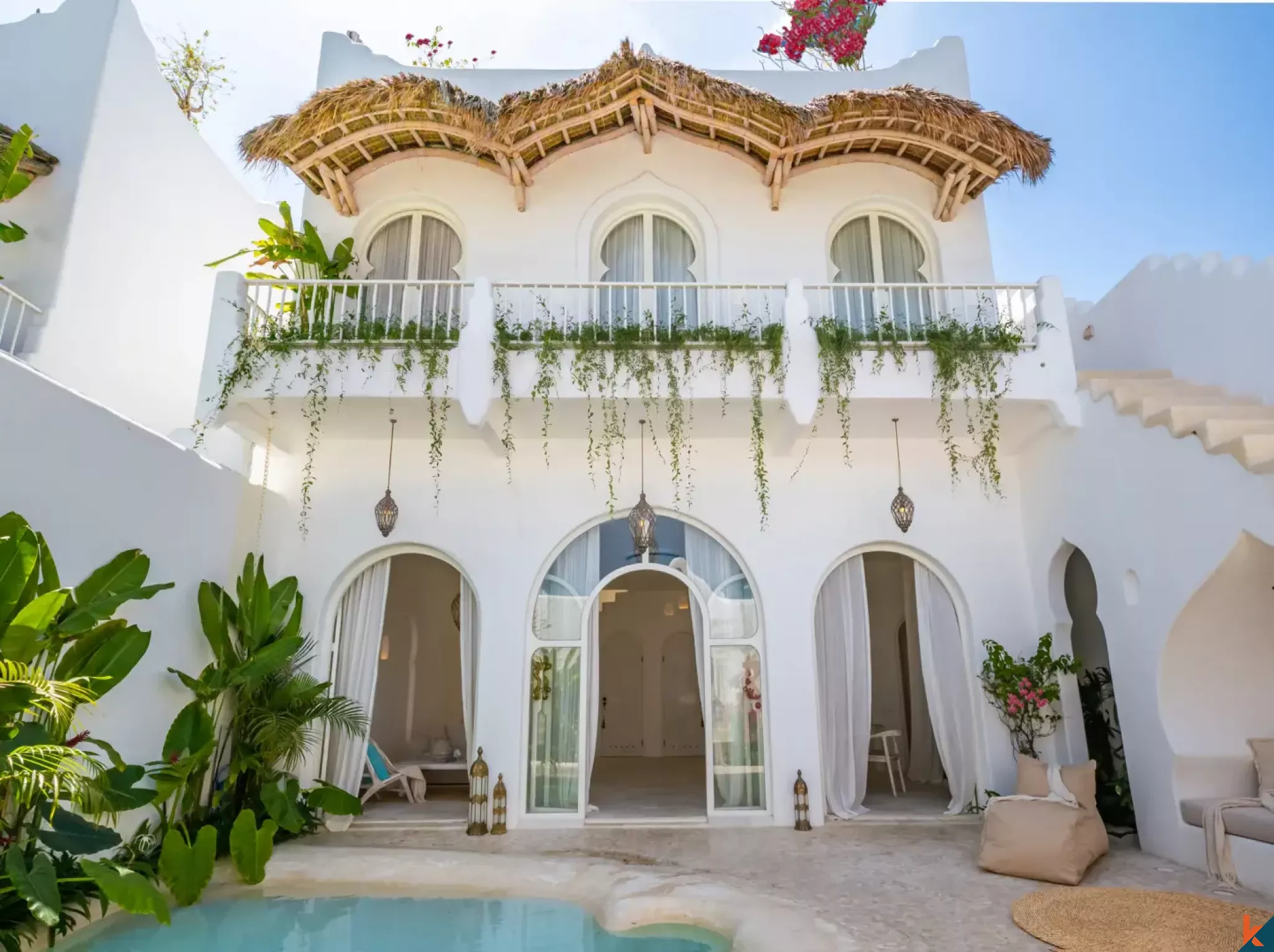 Magnifique villa méditerranéenne de deux chambres en bail emphytéotique avec vue sur l'océan à Seseh