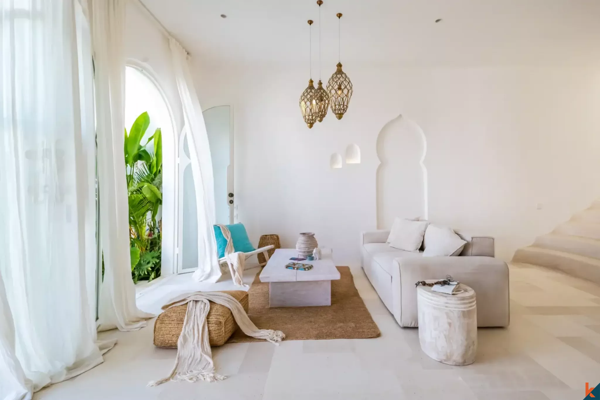 Magnifique villa méditerranéenne de deux chambres en bail emphytéotique avec vue sur l'océan à Seseh
