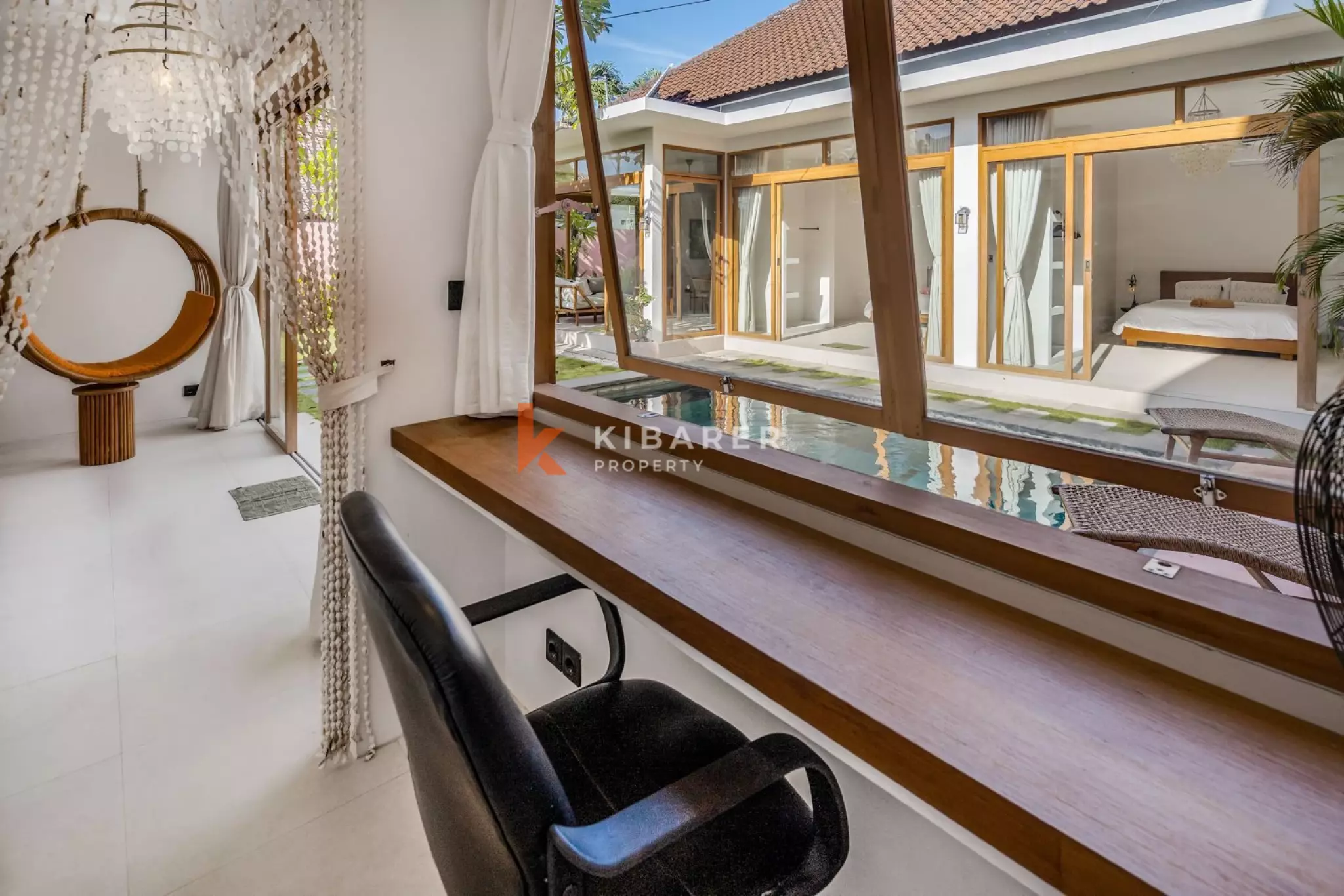 Modern Three Bedroom Minimalist Enclosed Living Room Villa Situated in Umalas