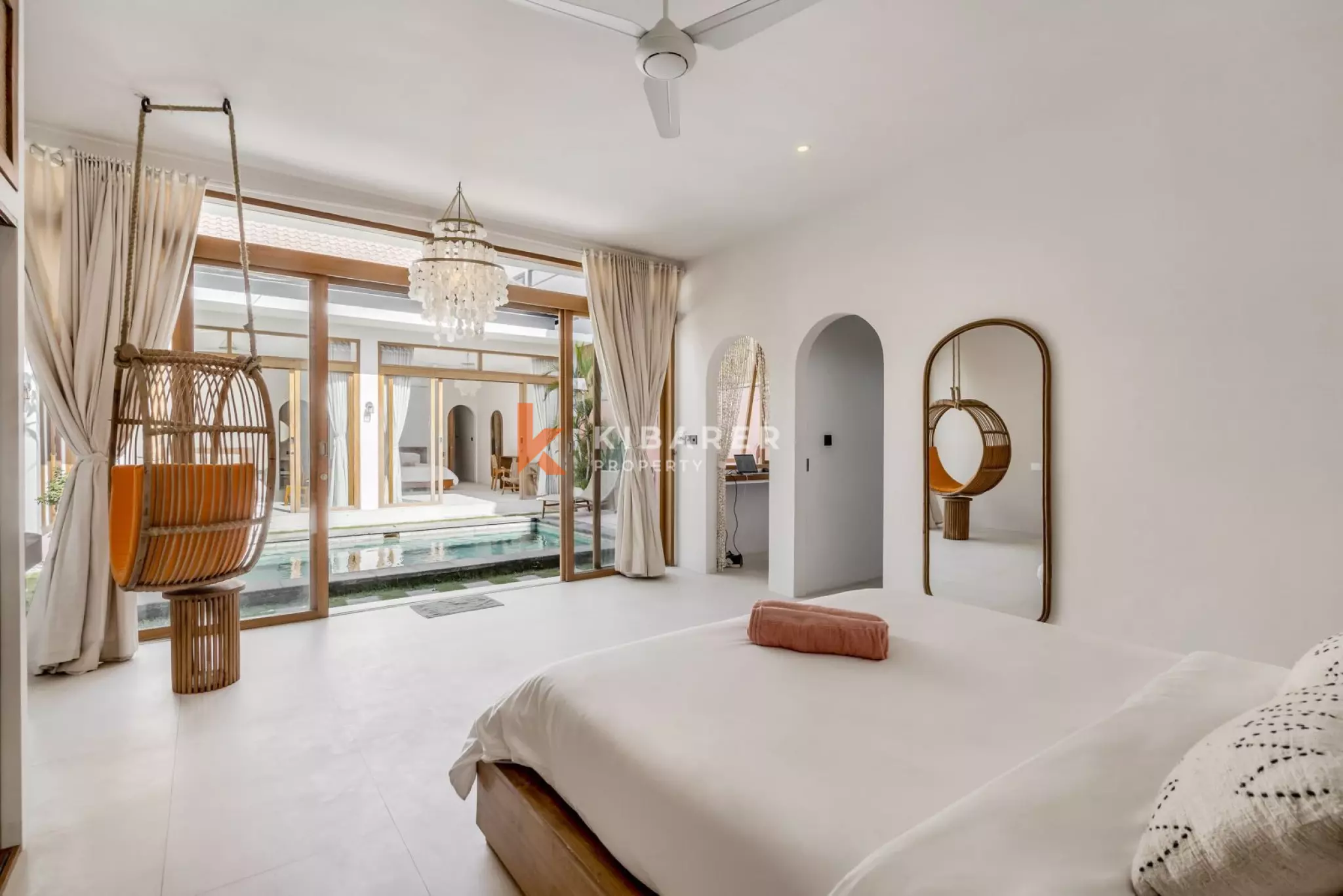 Modern Three Bedroom Minimalist Enclosed Living Room Villa Situated in Umalas