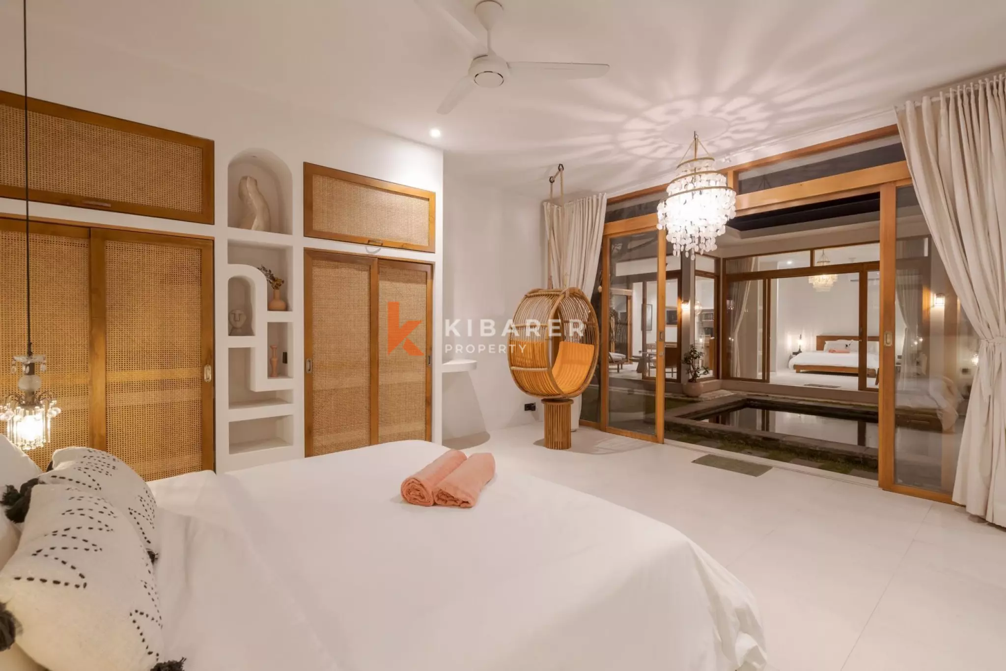 Modern Three Bedroom Minimalist Enclosed Living Room Villa Situated in Umalas