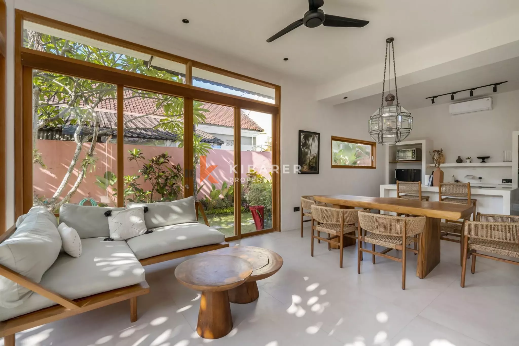 Modern Three Bedroom Minimalist Enclosed Living Room Villa Situated in Umalas