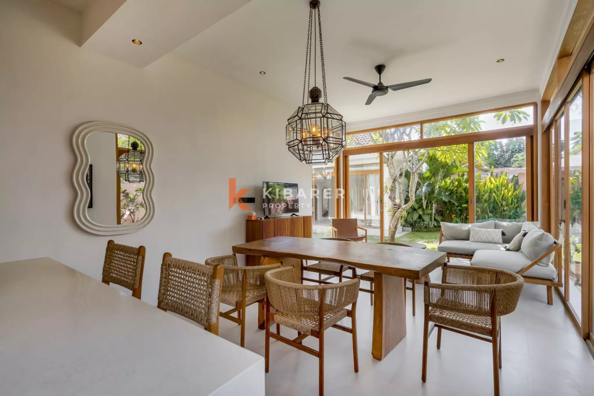 Modern Three Bedroom Minimalist Enclosed Living Room Villa Situated in Umalas