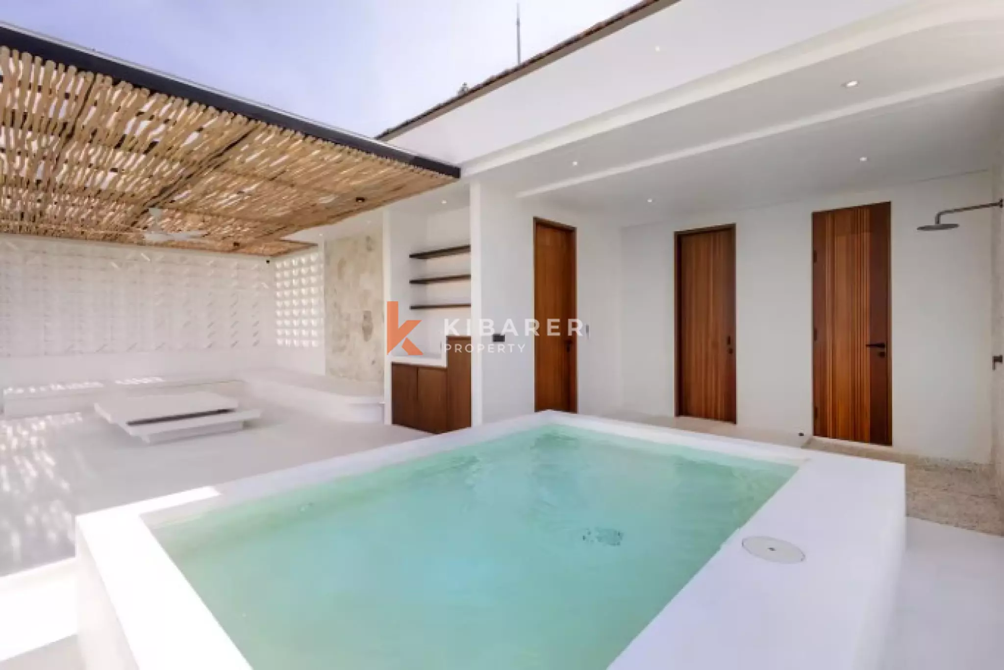 Three Bedroom Mediterranean Elegance and Tropical Island Living in Seaside Seseh with Beach View and Rooftop Pool