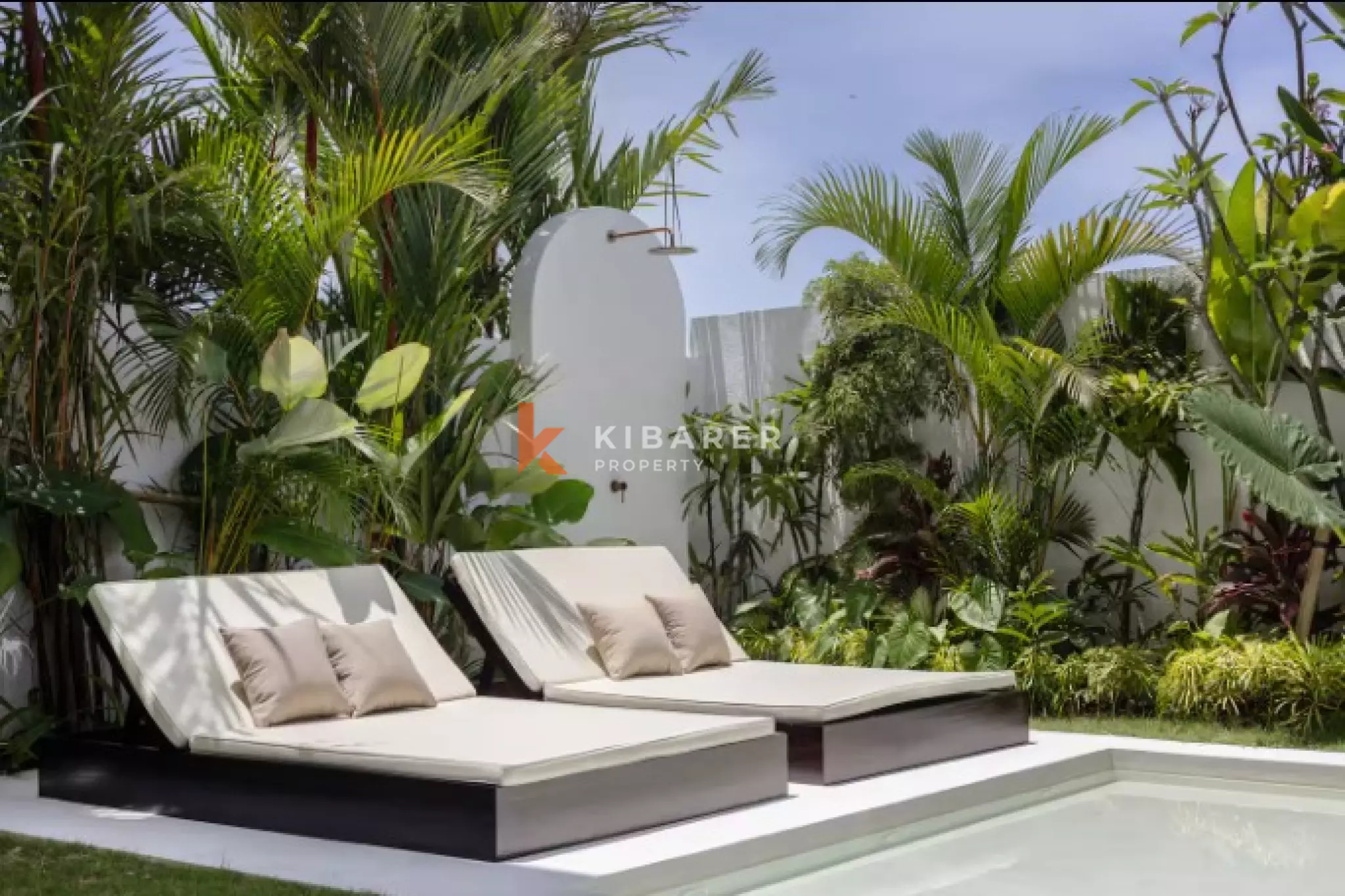 Three Bedroom Mediterranean Elegance and Tropical Island Living in Seaside Seseh with Beach View and Rooftop Pool