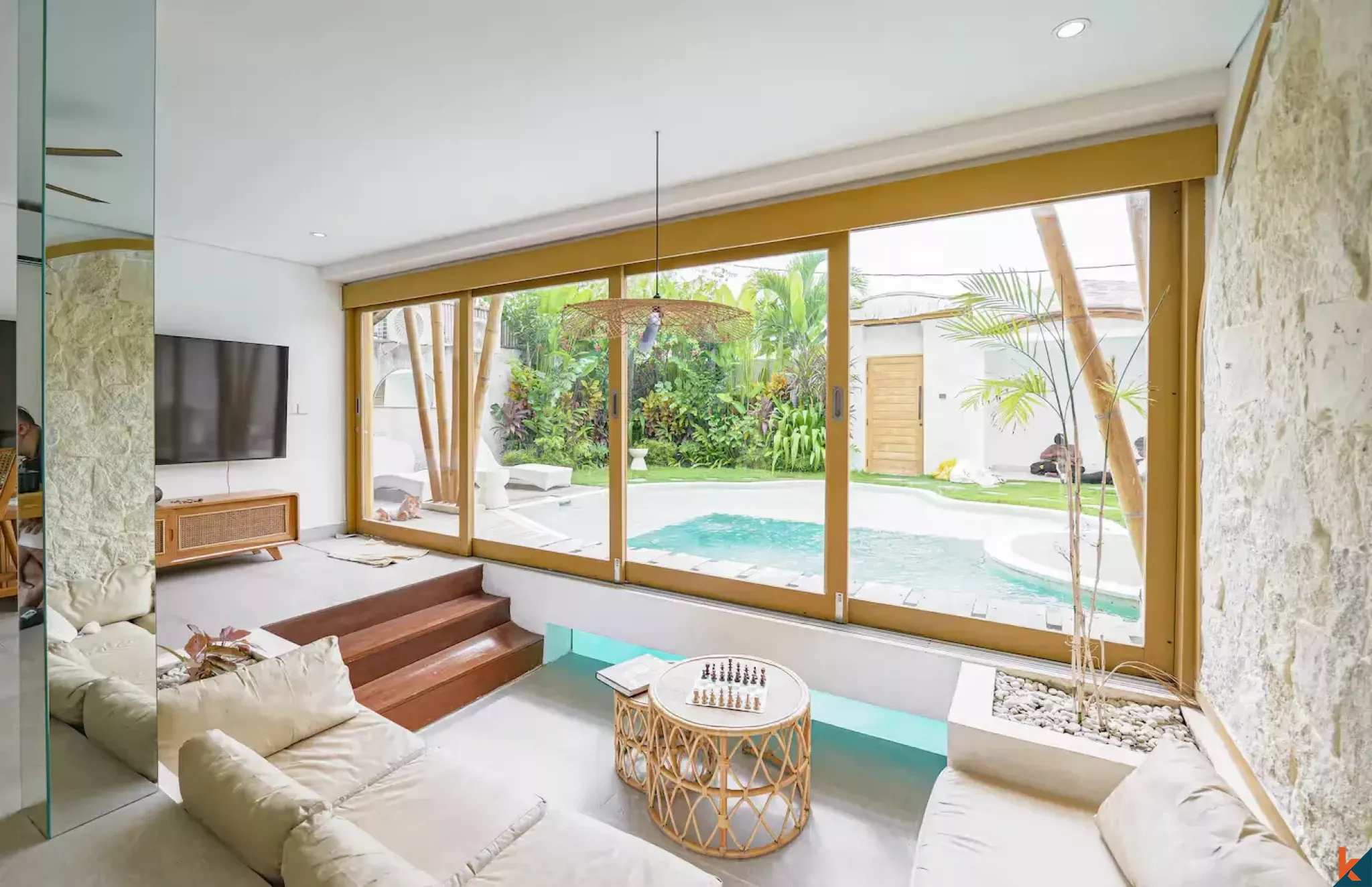 Tropical style three bedroom leasehold villa in Tibubeneng