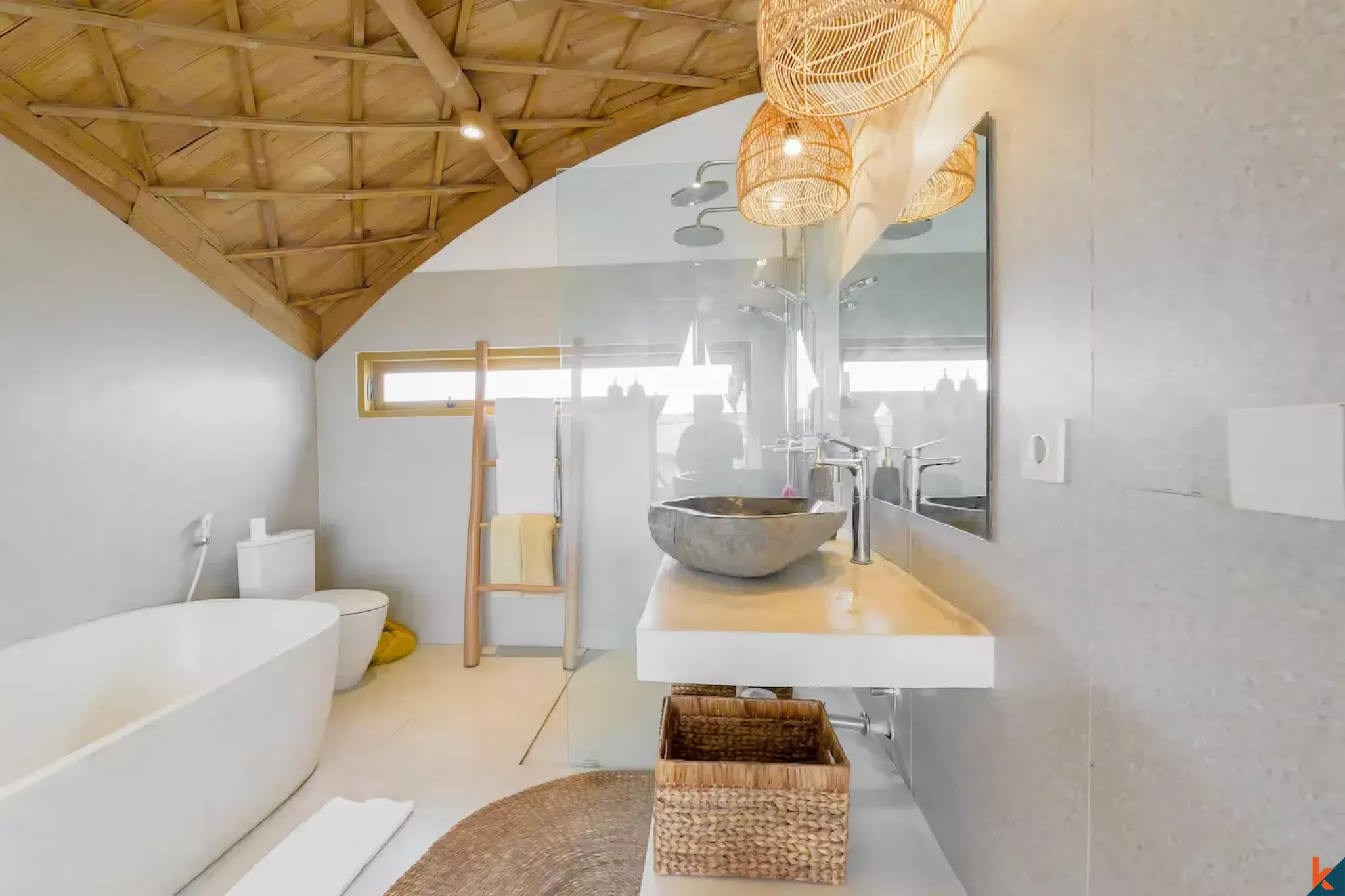 Tropical style three bedroom leasehold villa in Tibubeneng