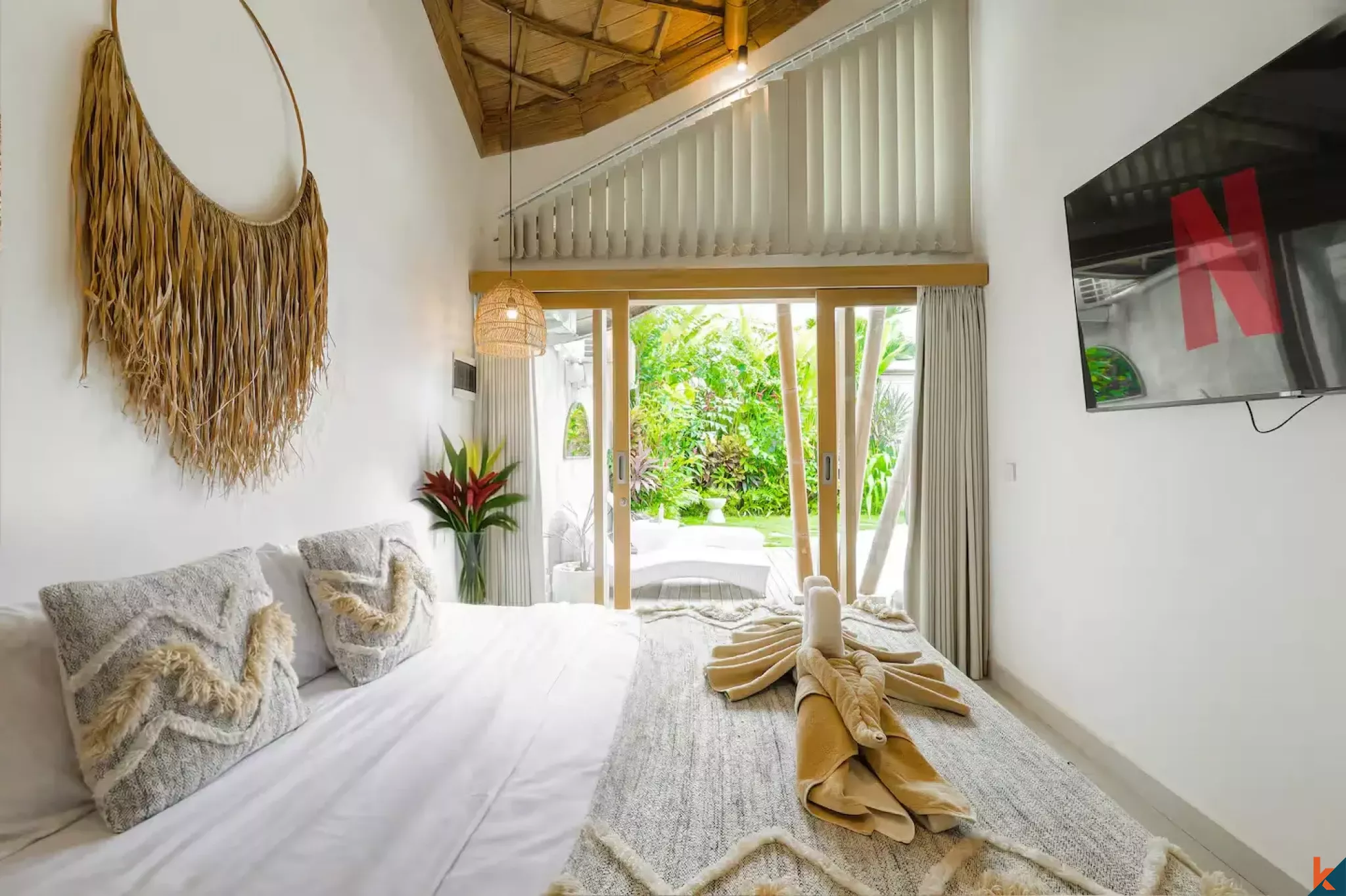 Tropical style three bedroom leasehold villa in Tibubeneng