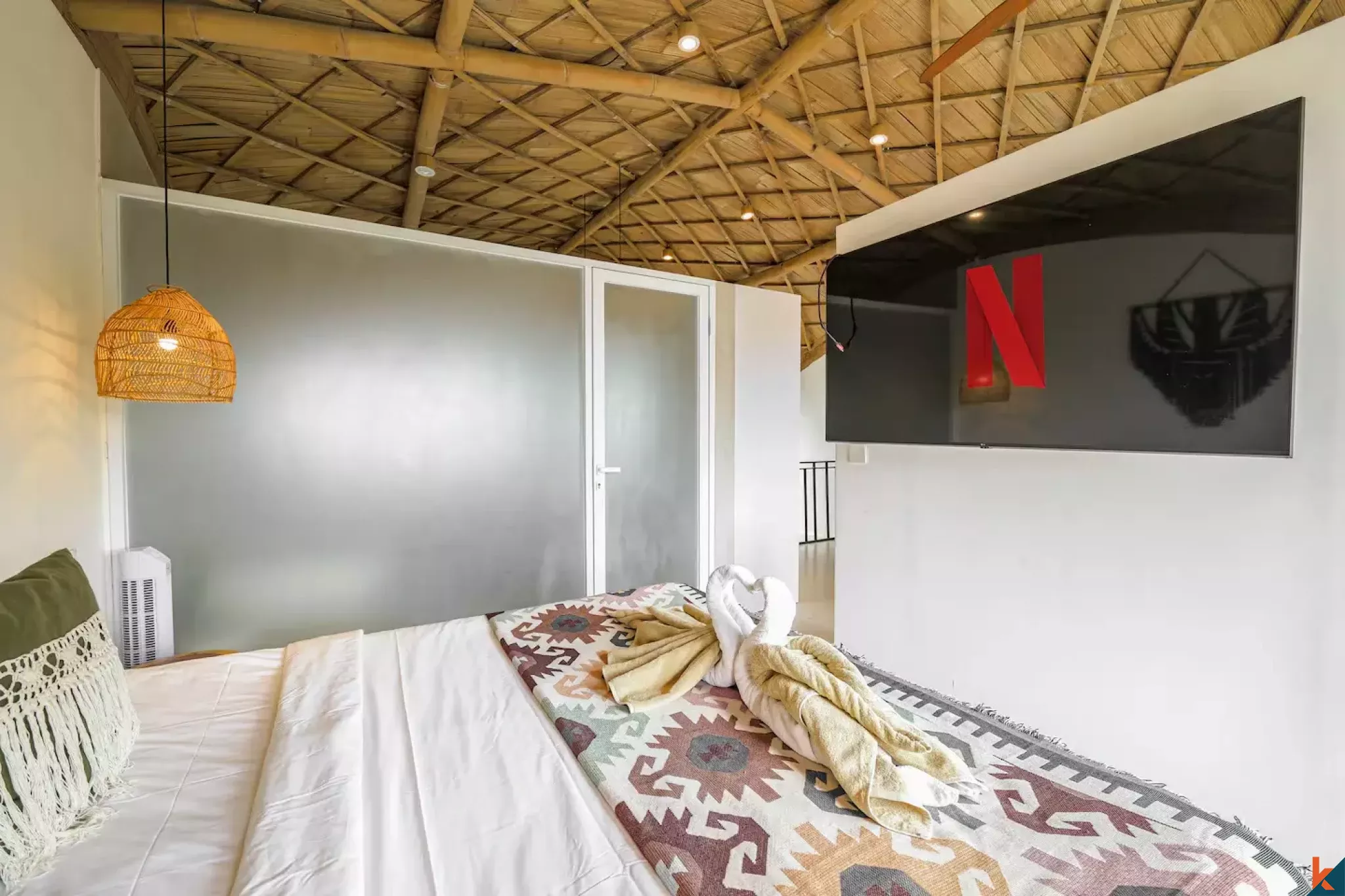 Tropical style three bedroom leasehold villa in Tibubeneng