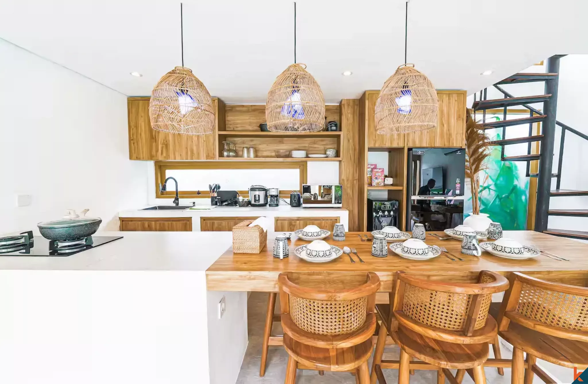Tropical style three bedroom leasehold villa in Tibubeneng