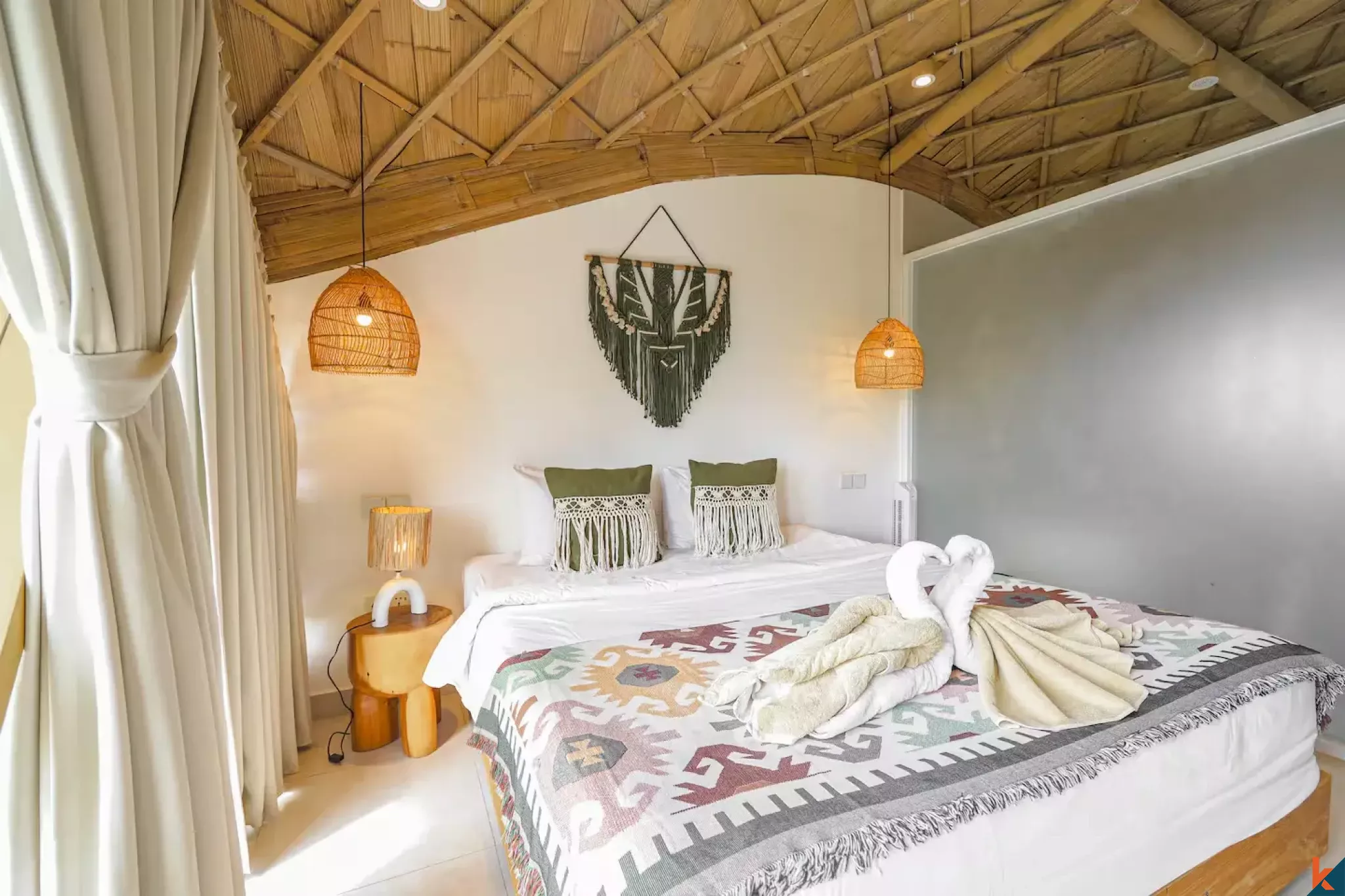 Tropical style three bedroom leasehold villa in Tibubeneng