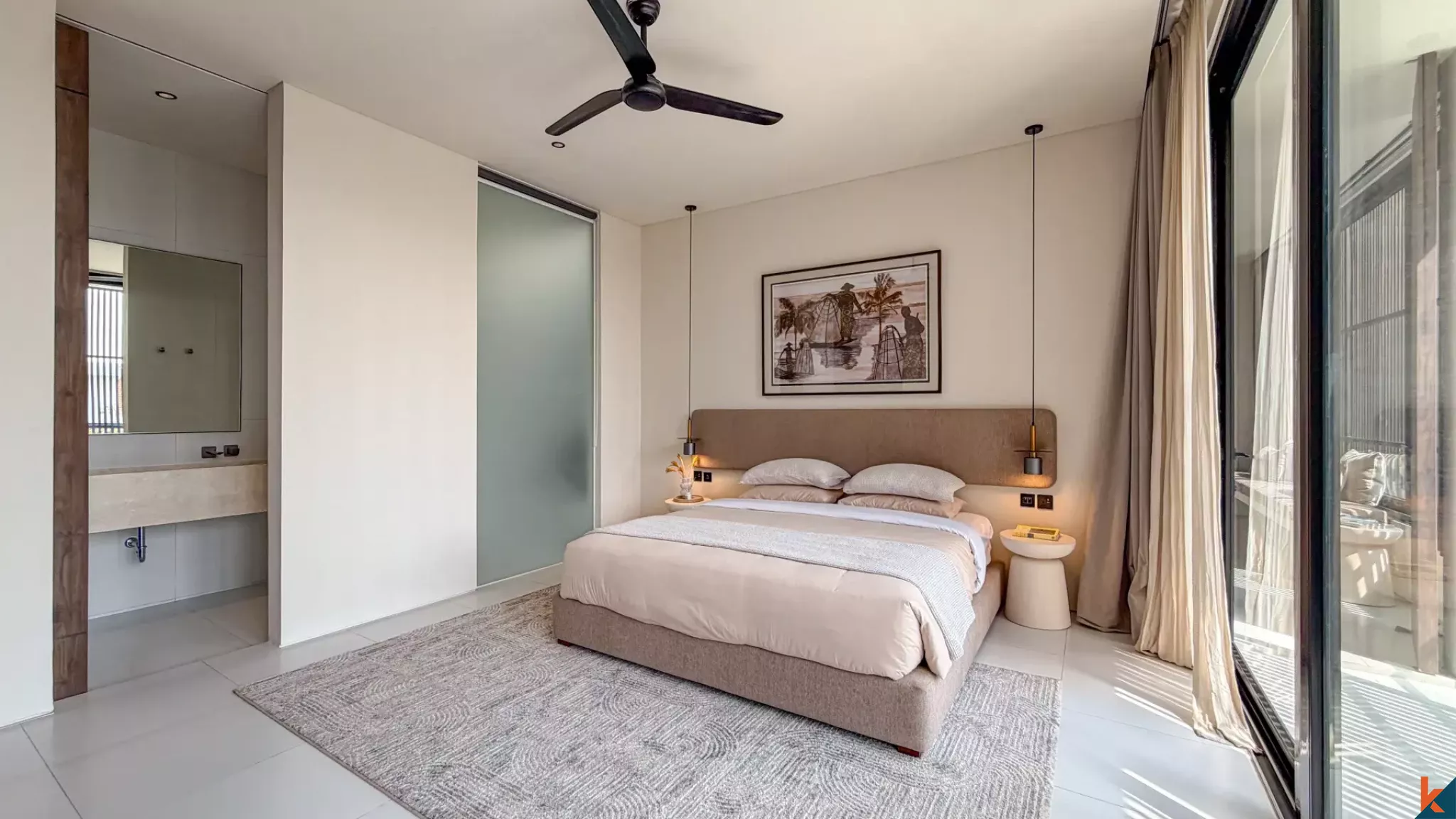 Rumah Townhouse Modern Dua Kamar Tidur dengan Status Hak Sewa di Kerobokan