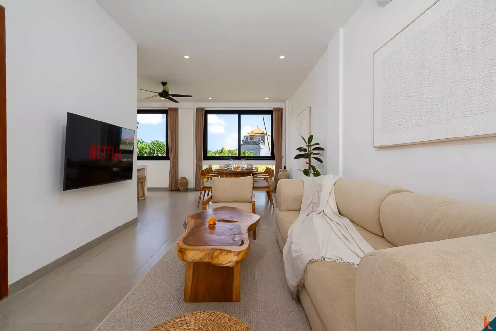 Charming two bedroom leasehold villa overlooking the rice fields in Tumbak Bayuh
