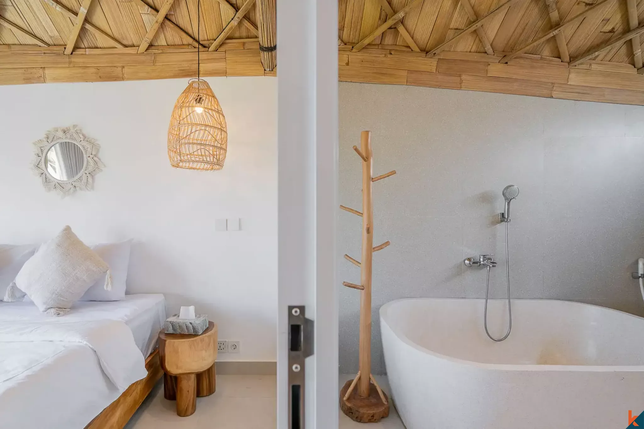 Tropical Three Bedroom Leasehold Villa for Sale in Tibubeneng, Canggu
