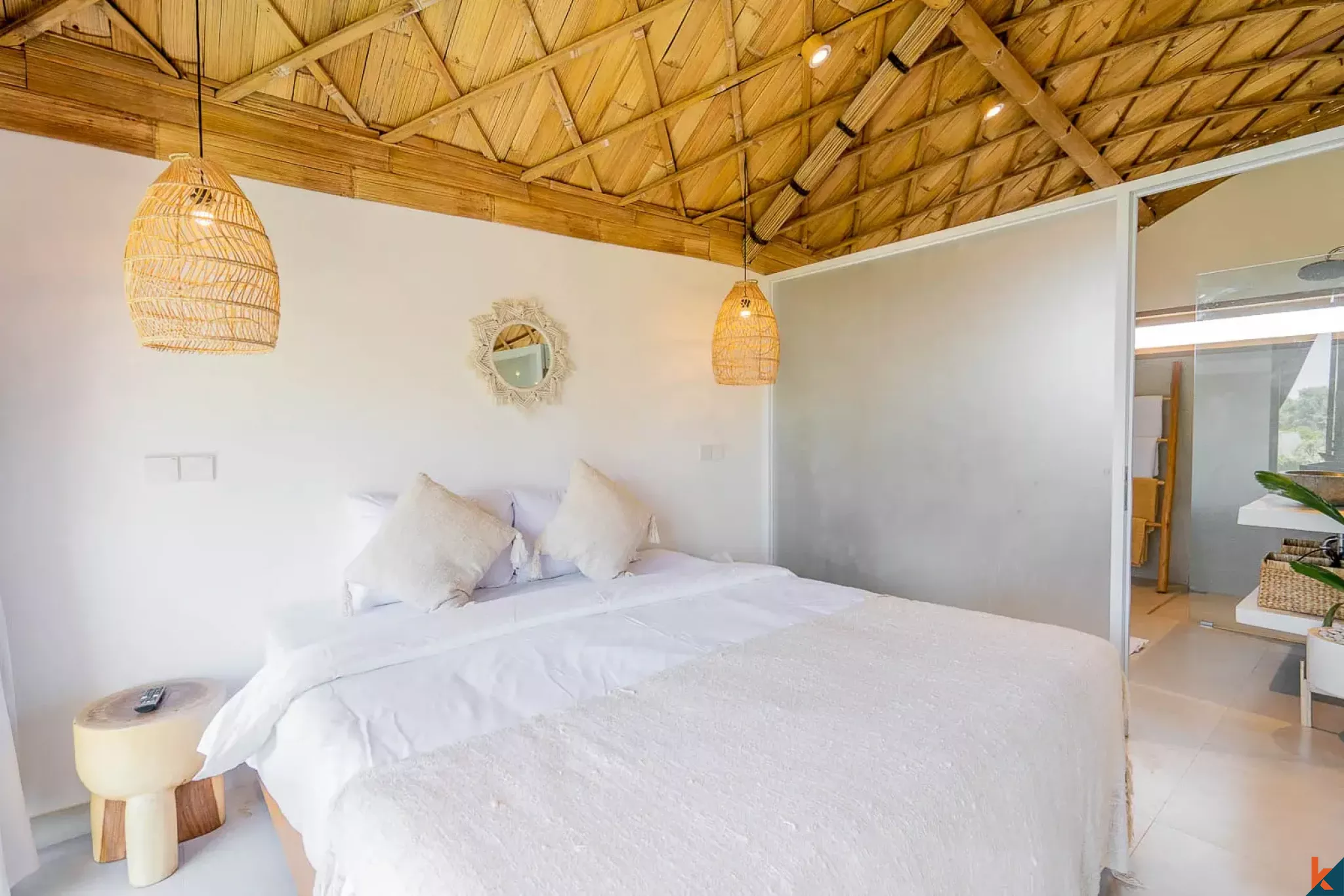 Tropical Three Bedroom Leasehold Villa for Sale in Tibubeneng, Canggu