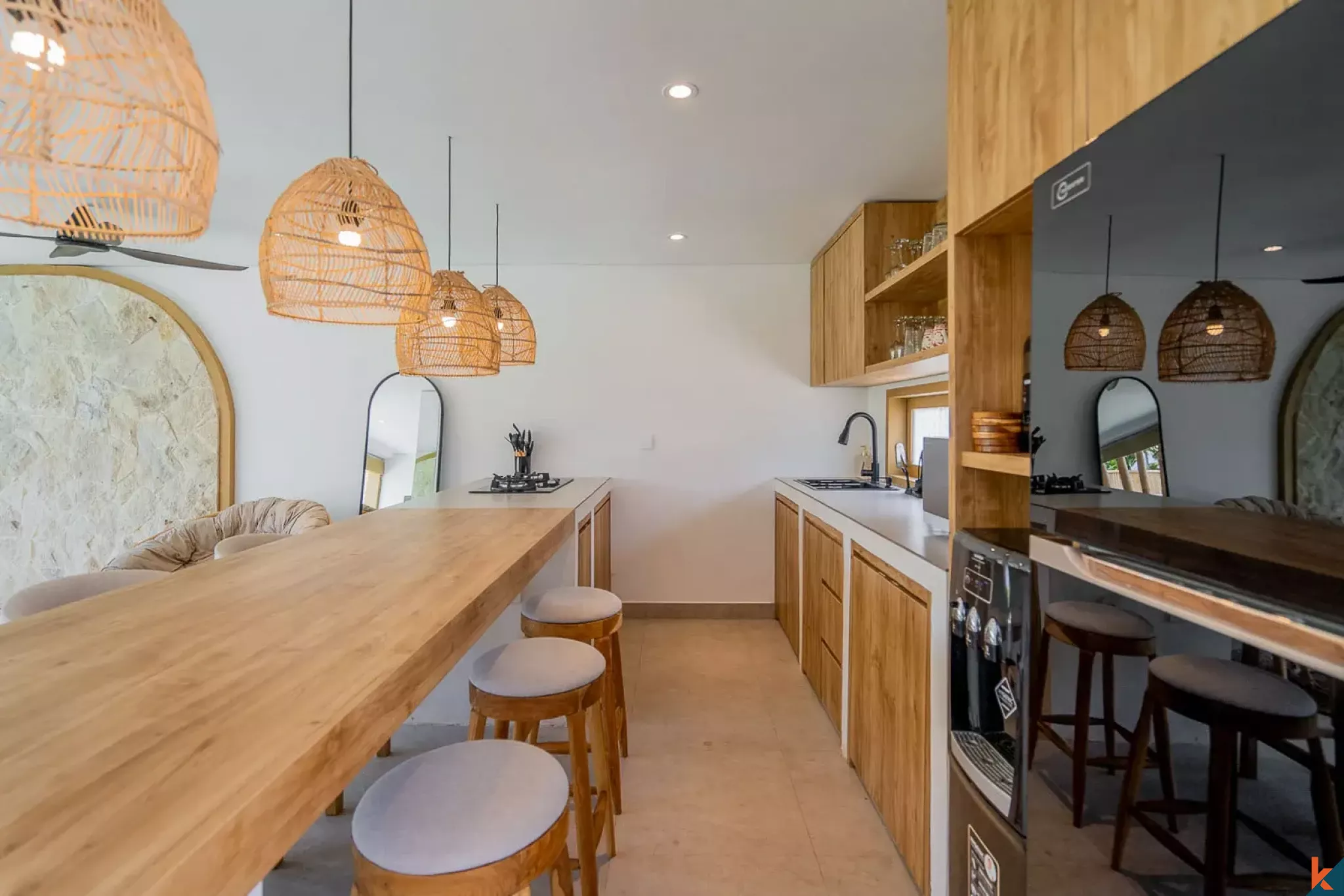 Tropical Three Bedroom Leasehold Villa for Sale in Tibubeneng, Canggu