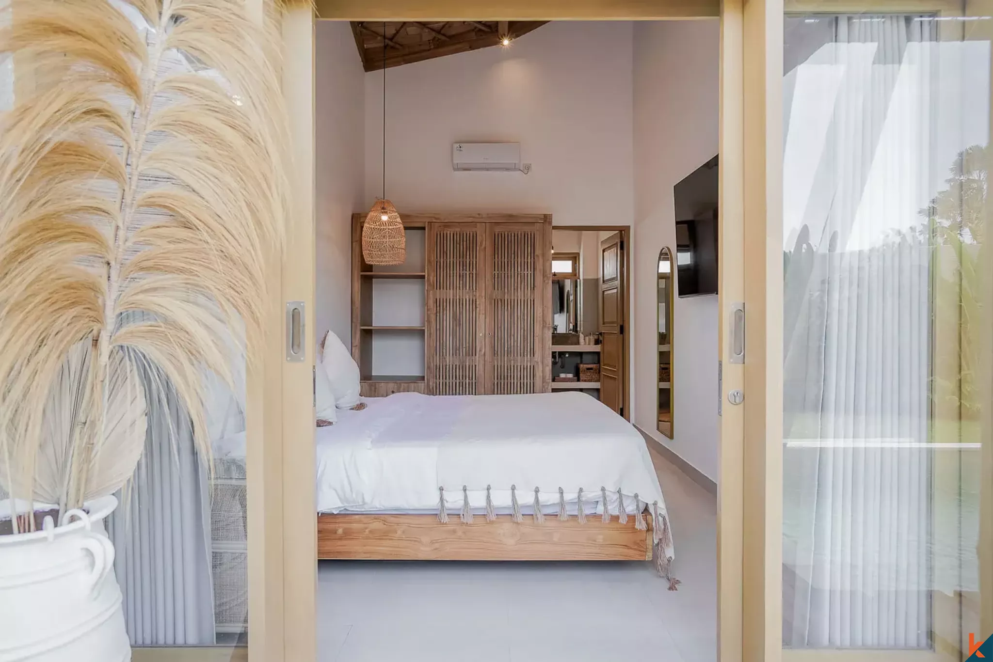 Tropical Three Bedroom Leasehold Villa for Sale in Tibubeneng, Canggu