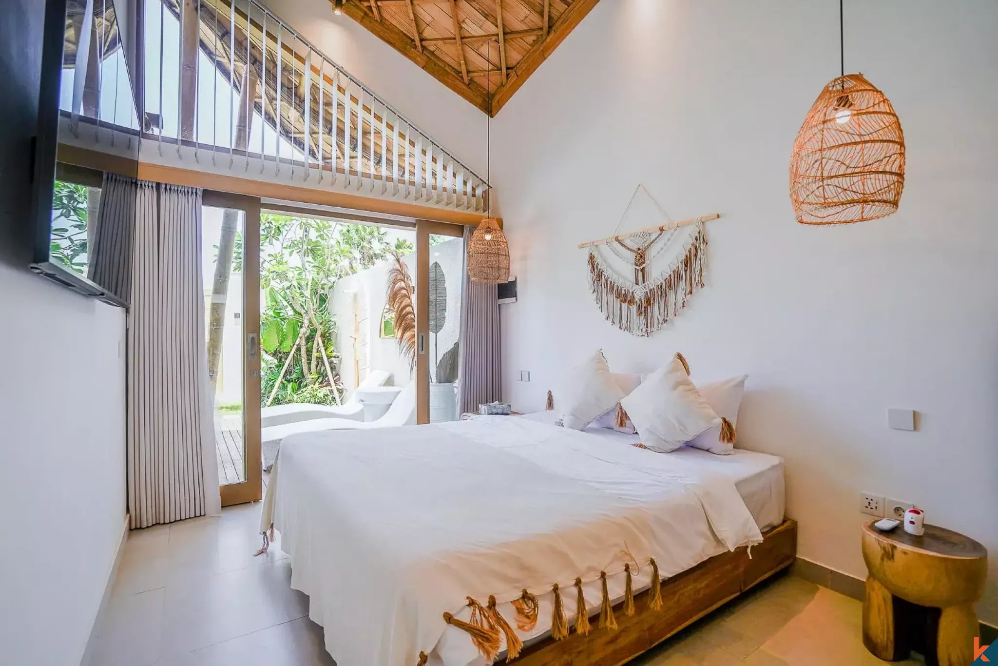 Tropical Three Bedroom Leasehold Villa for Sale in Tibubeneng, Canggu