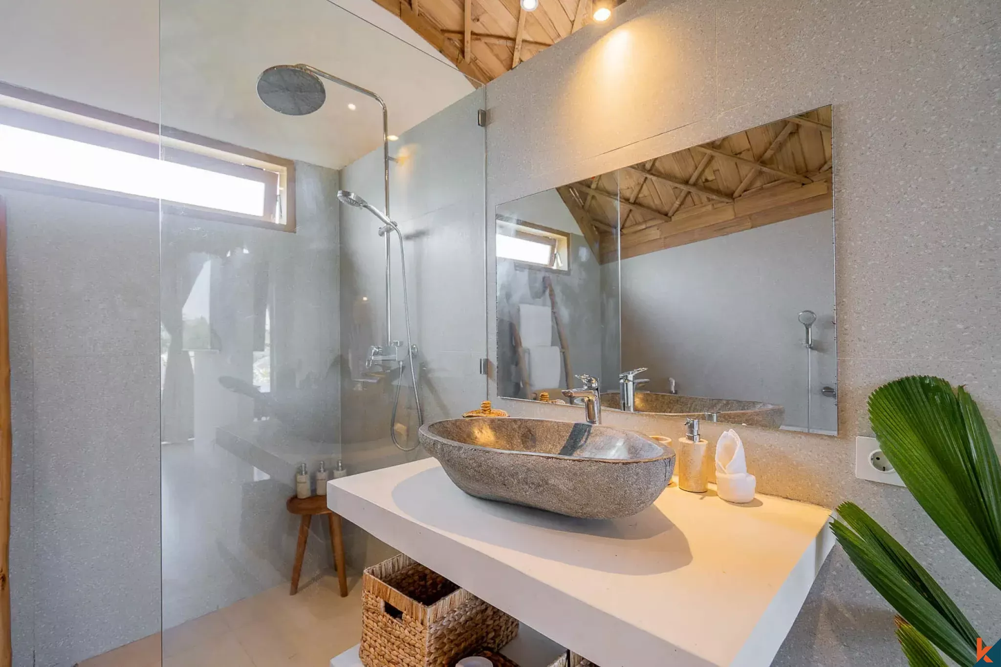 Tropical Three Bedroom Leasehold Villa for Sale in Tibubeneng, Canggu