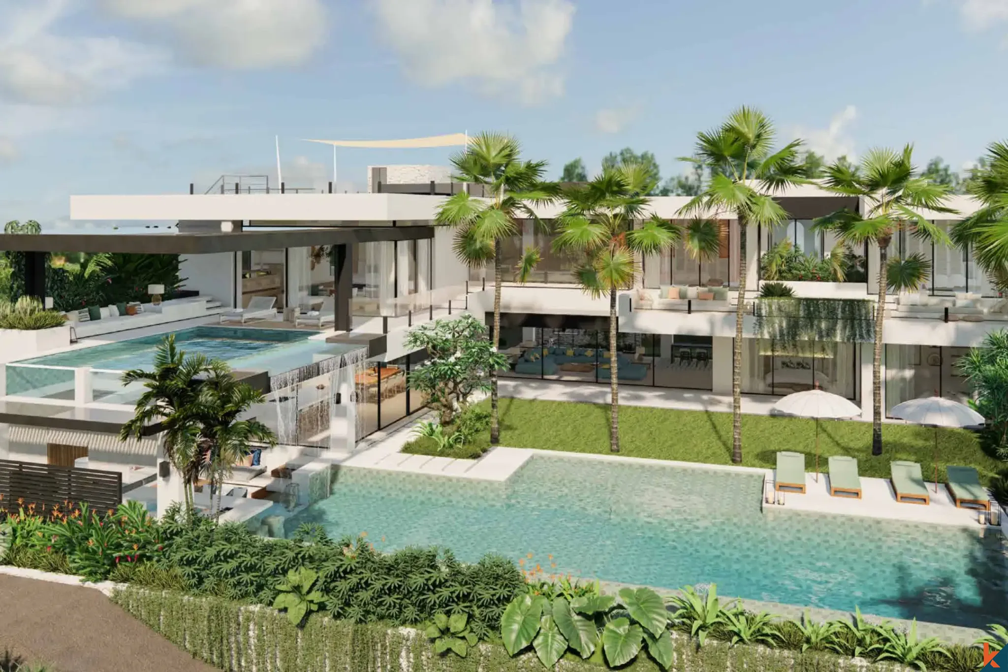 Luxury Five Bedroom Villa with Rice Field Views for Sale in Canggu - Tumbak Bayuh