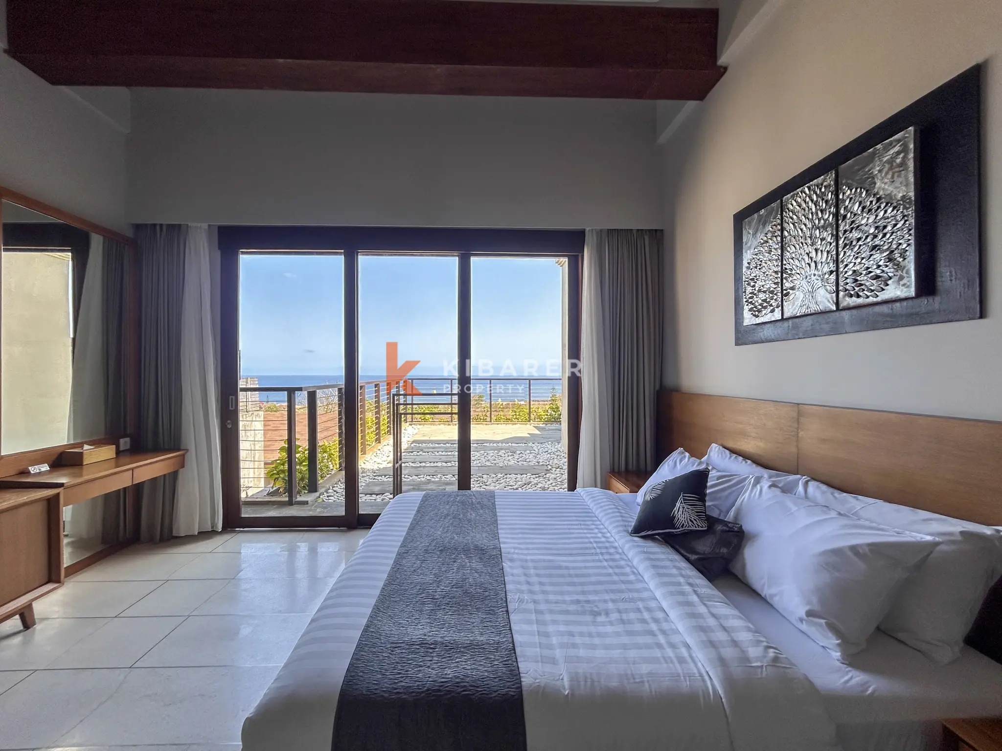 Modern Three-Bedroom Villa with Pool and Scenic Balcony Views in Nusa Dua